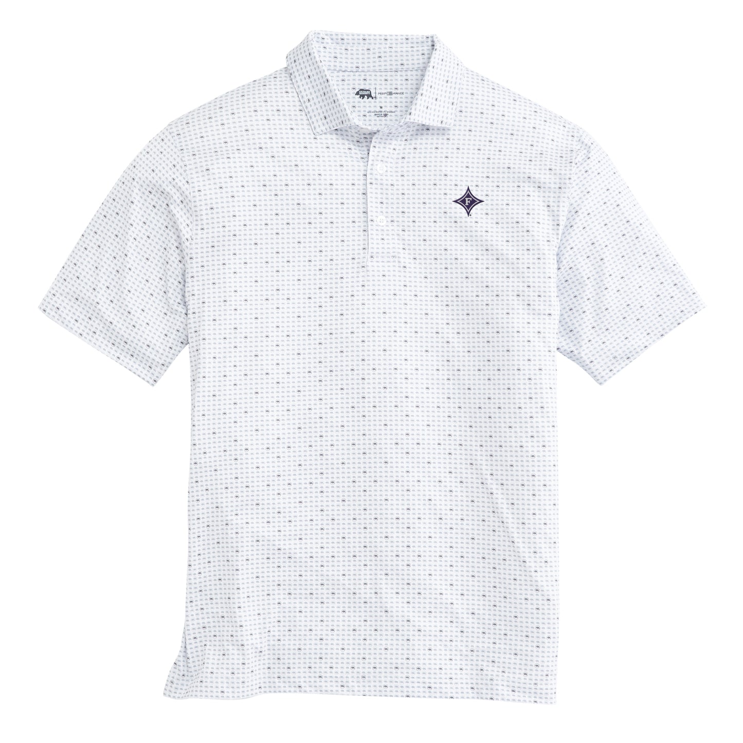 Furman Tour Logo Printed Performance Polo