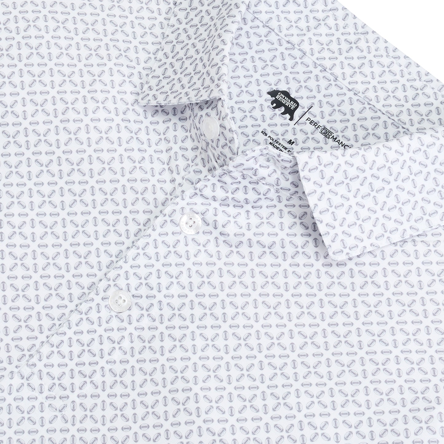 Gameday Printed Performance Polo - White