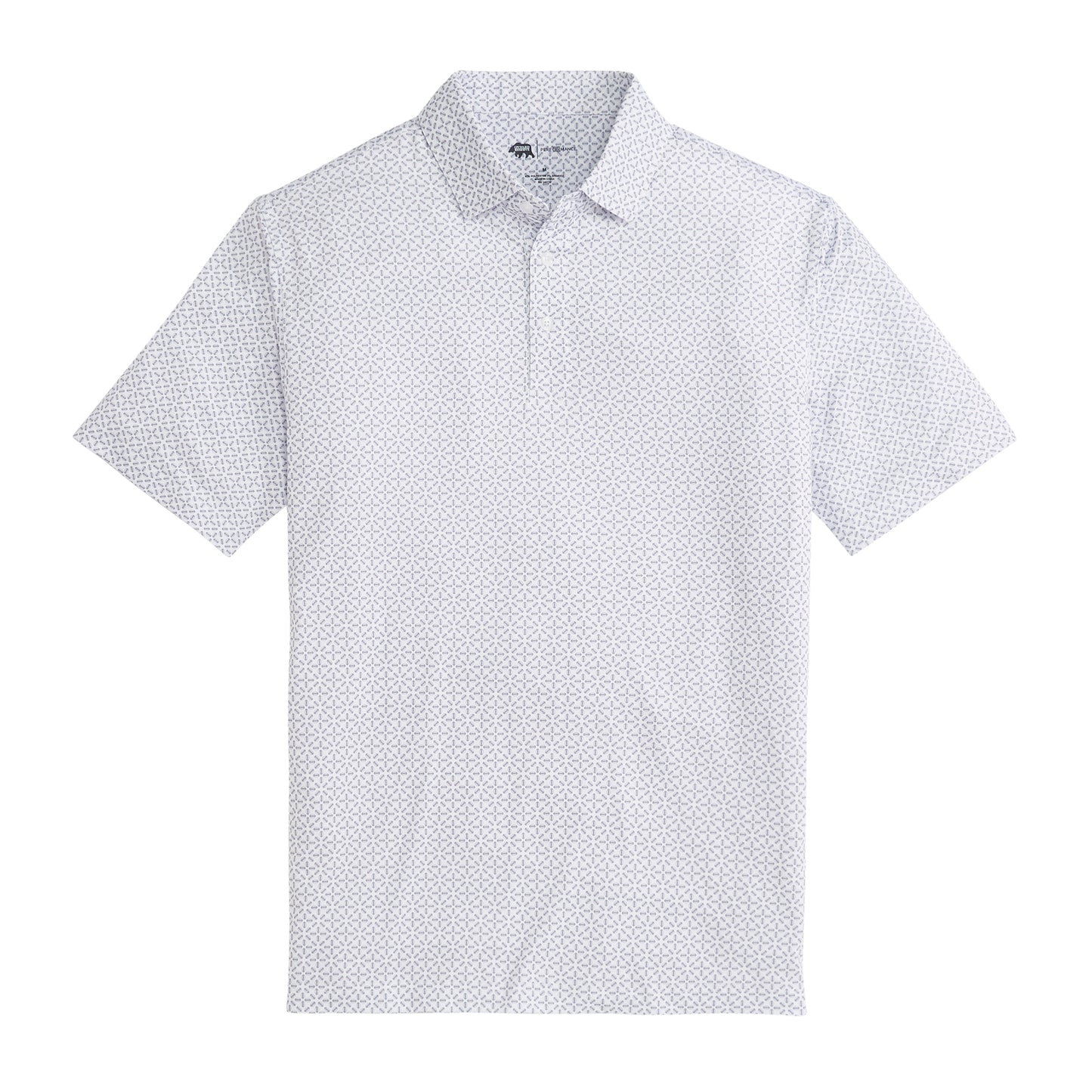 Gameday Printed Performance Polo - White