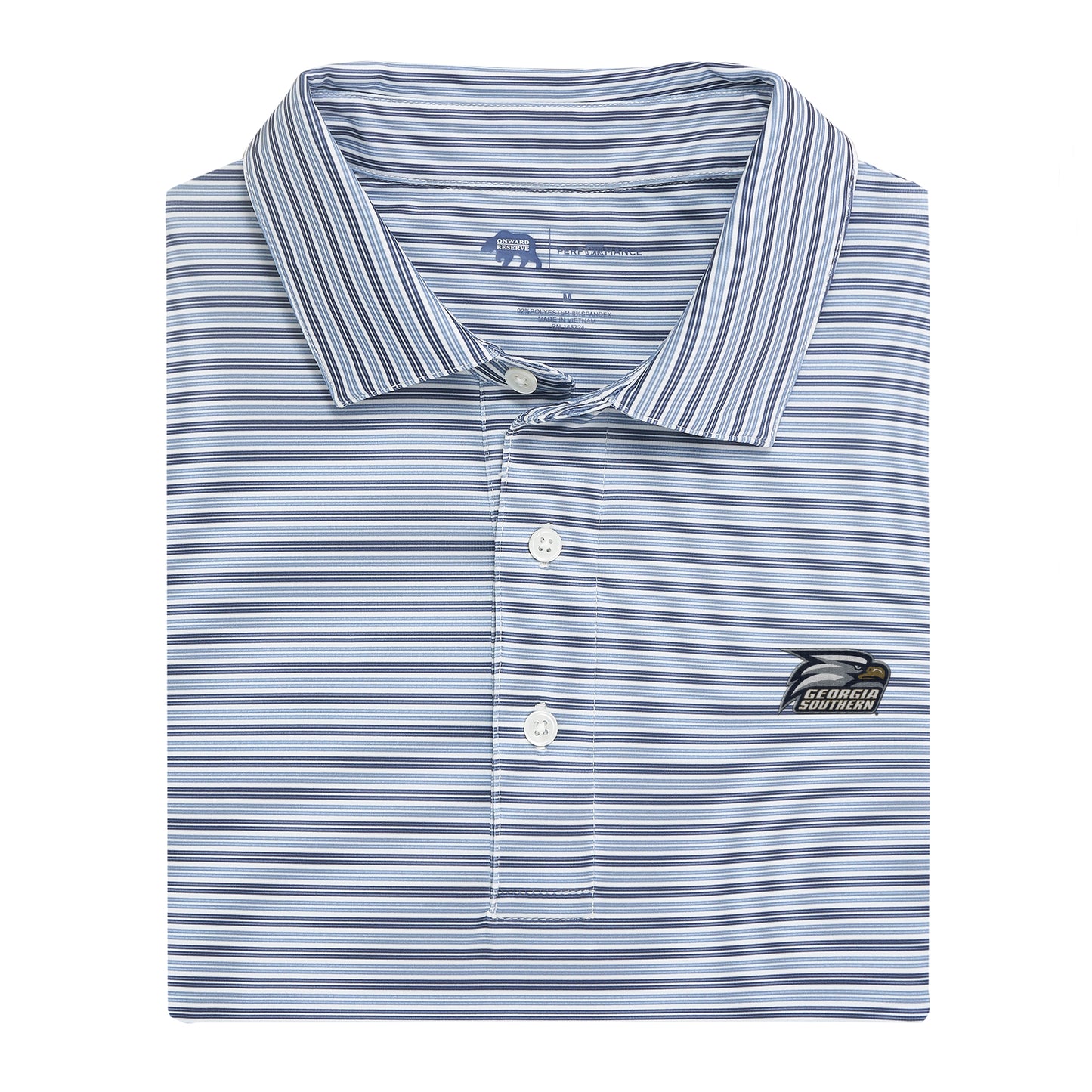 Wedge Stripe Georgia Southern Performance Polo