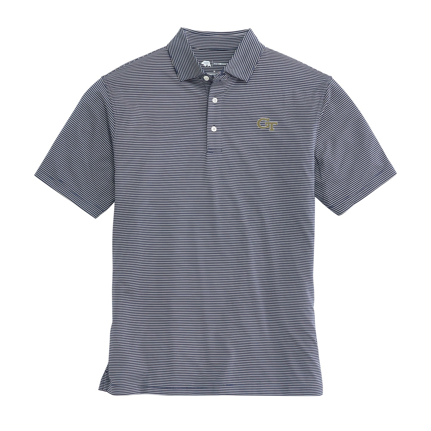 Georgia Tech Birdie Stripe Performance Polo