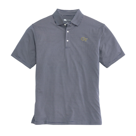 Georgia Tech GT Birdie Stripe Polo - Dark Denim