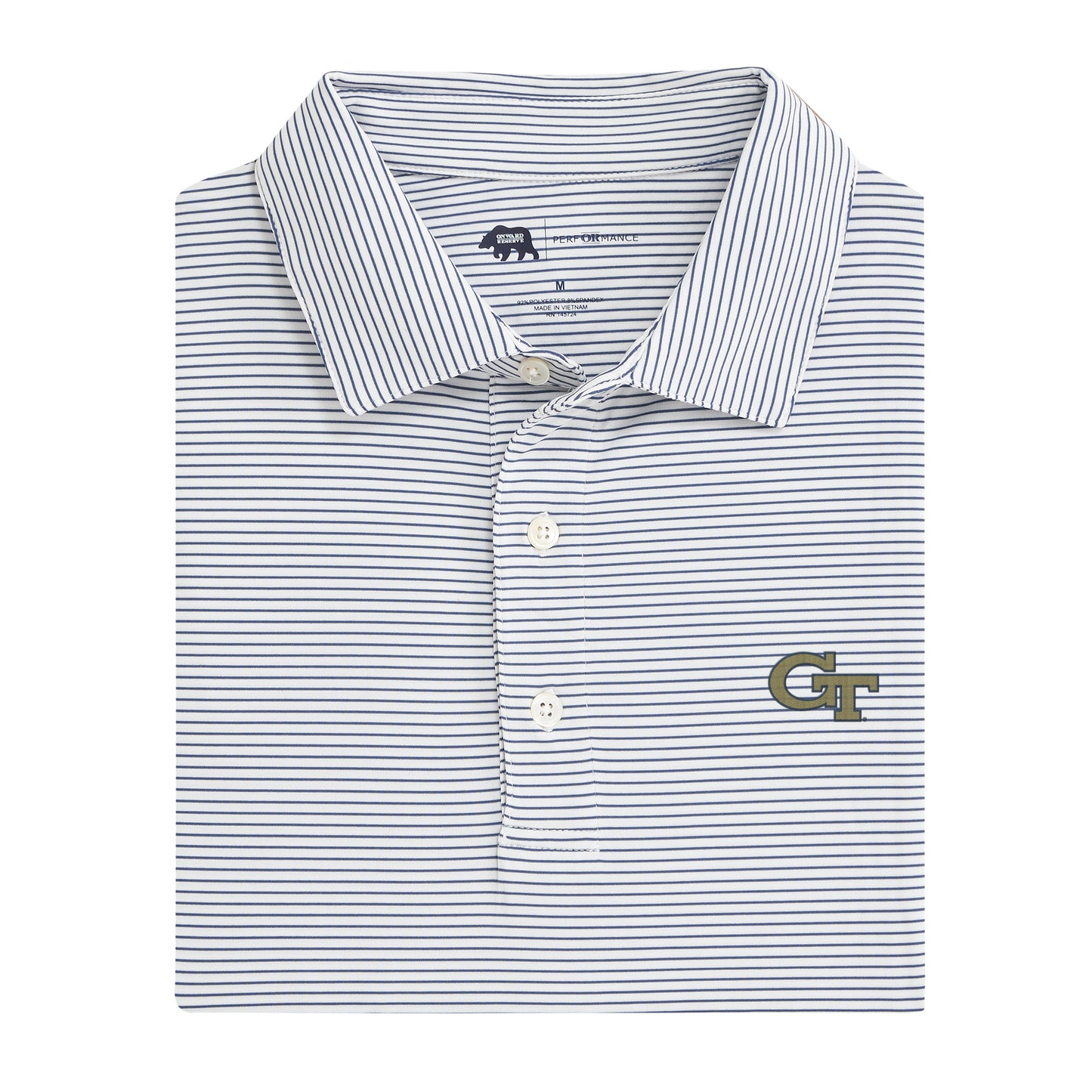 Georgia Tech Birdie Stripe Performance Polo
