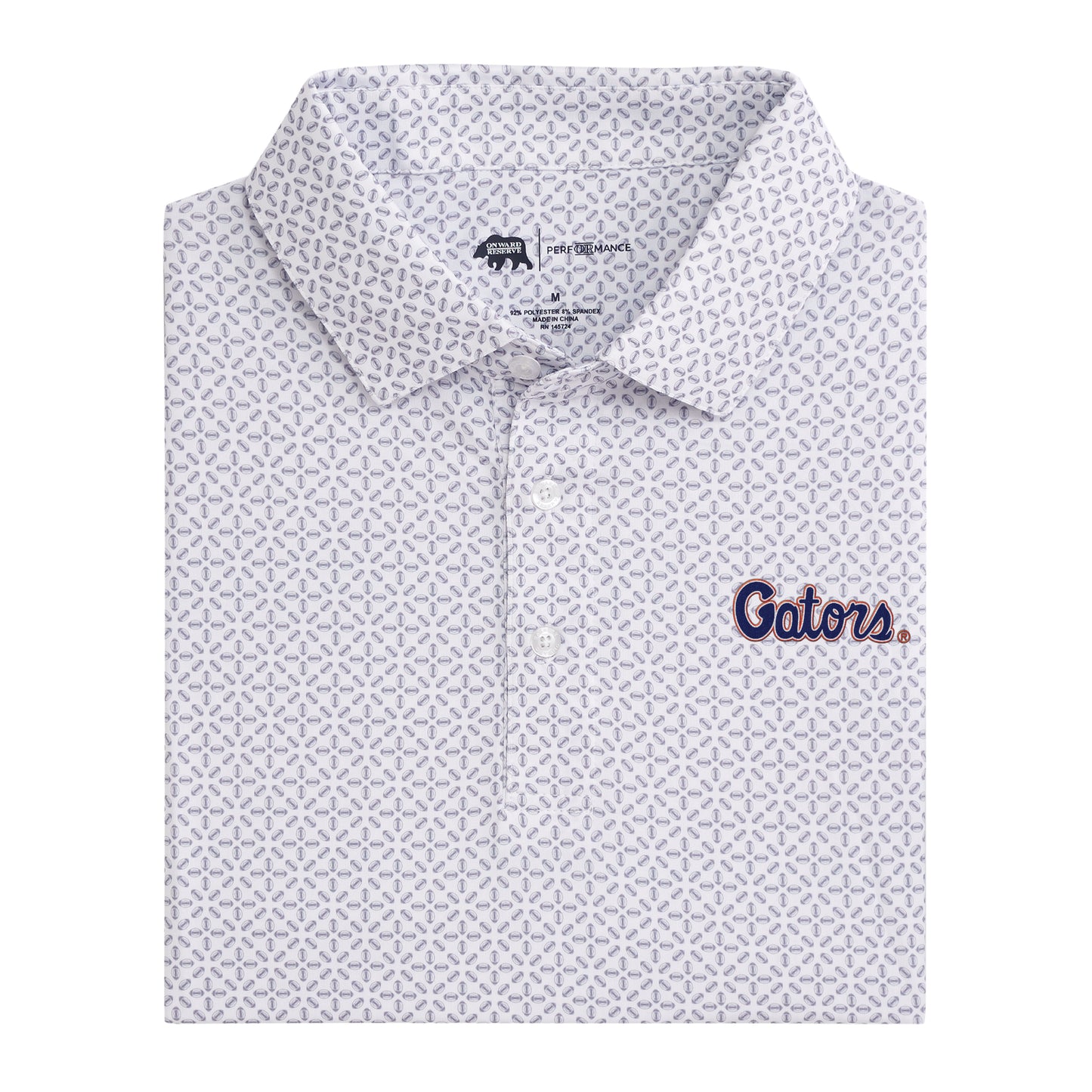 Gators Script Gameday Printed Polo - White