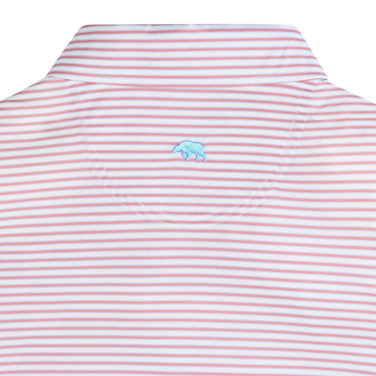 Guide Stripe Performance Pique Polo - Flamingo Plume