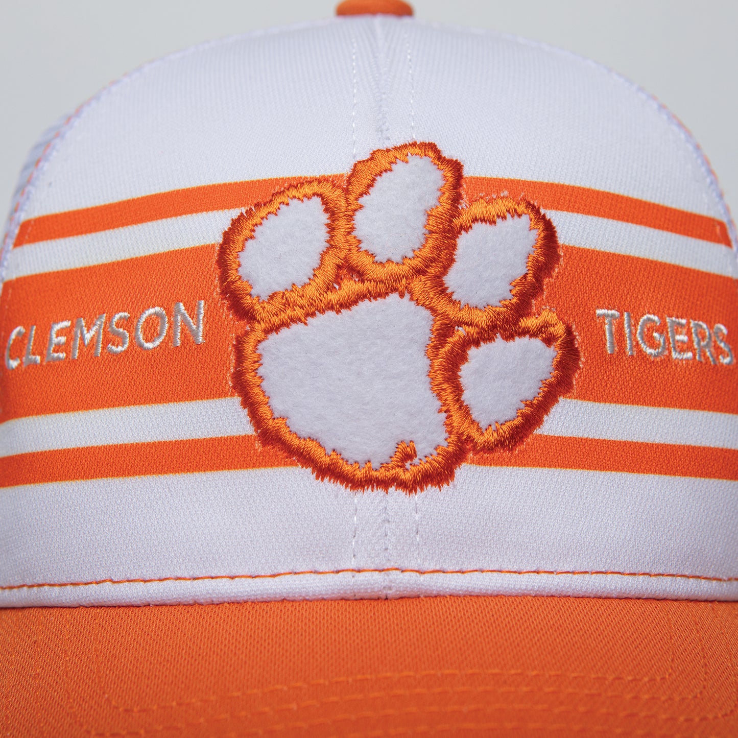 Clemson Super Stripe Vintage Trucker - Orange