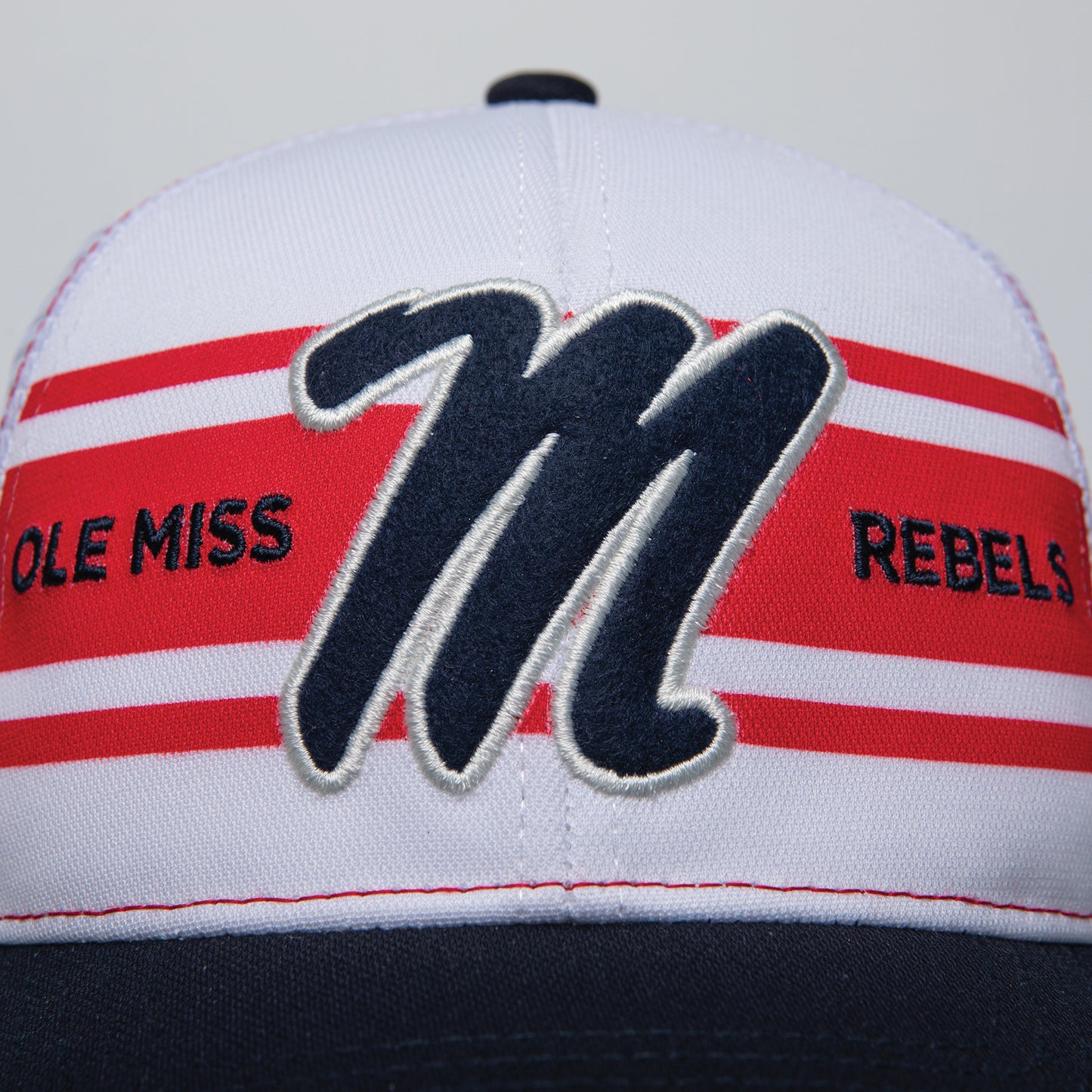 Ole Miss Super Stripe Vintage Trucker - Red