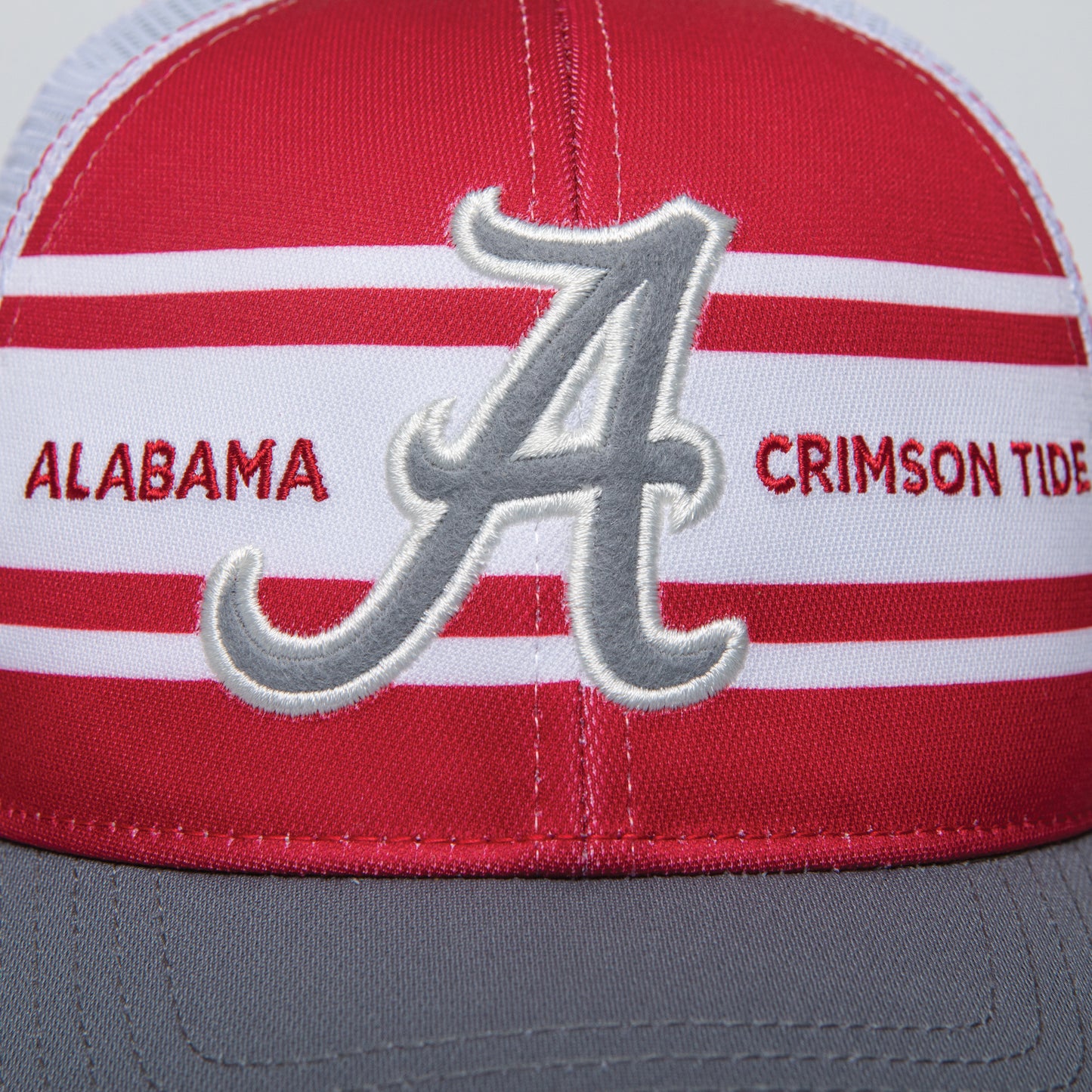 Alabama Super Stripe Vintage Trucker - Crimson