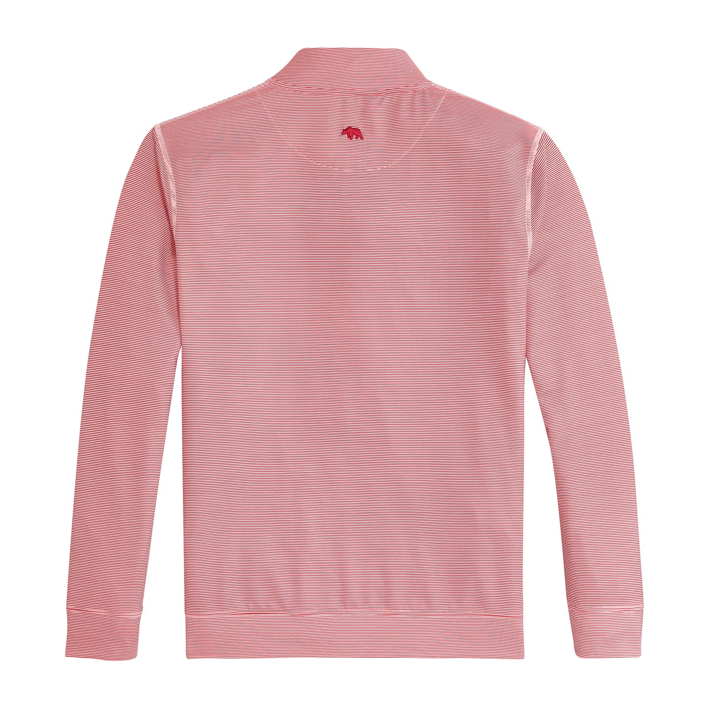 Hairline Stripe Printed Performance 1/4 Zip - Red