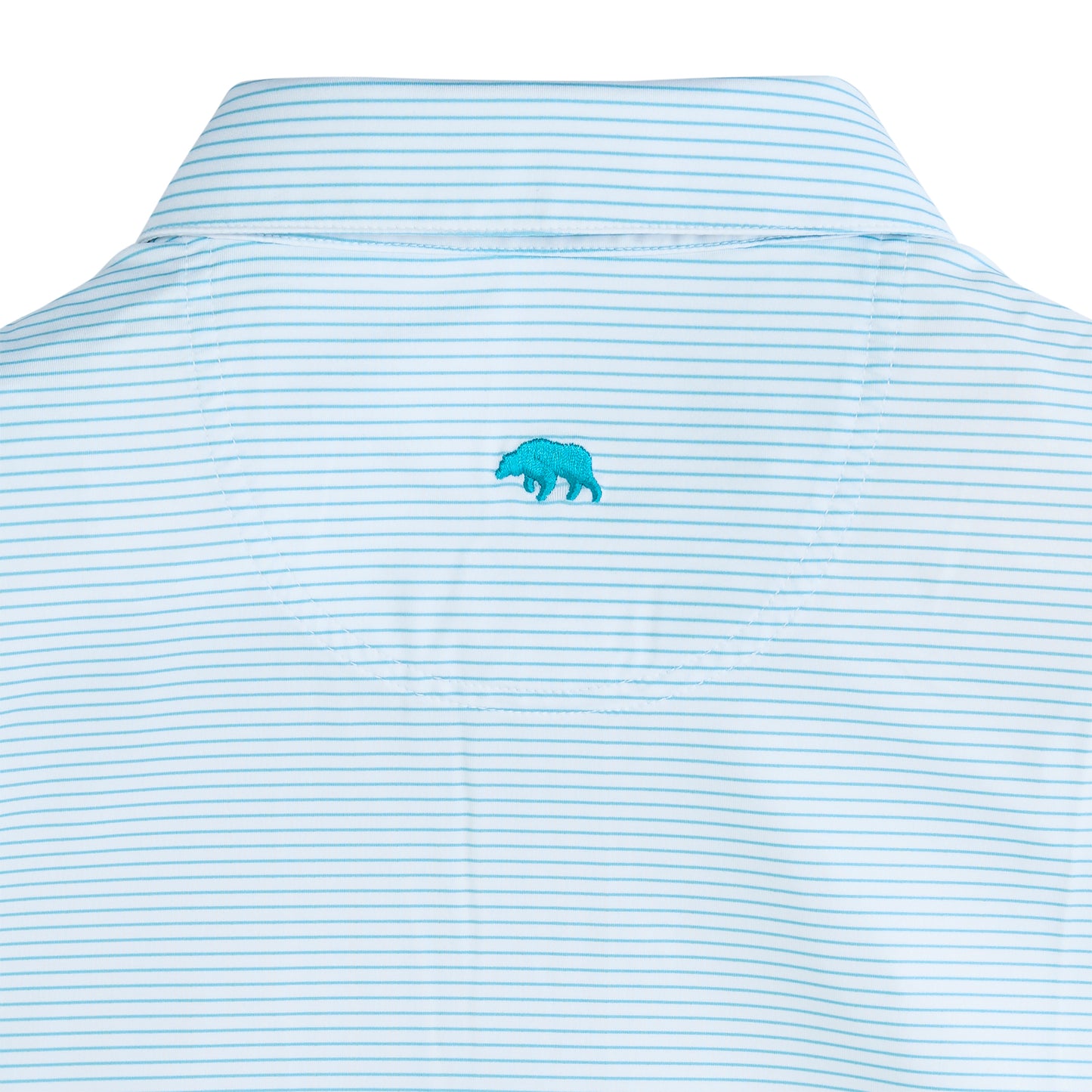 Birdie Stripe Performance Polo - Cabana Blue