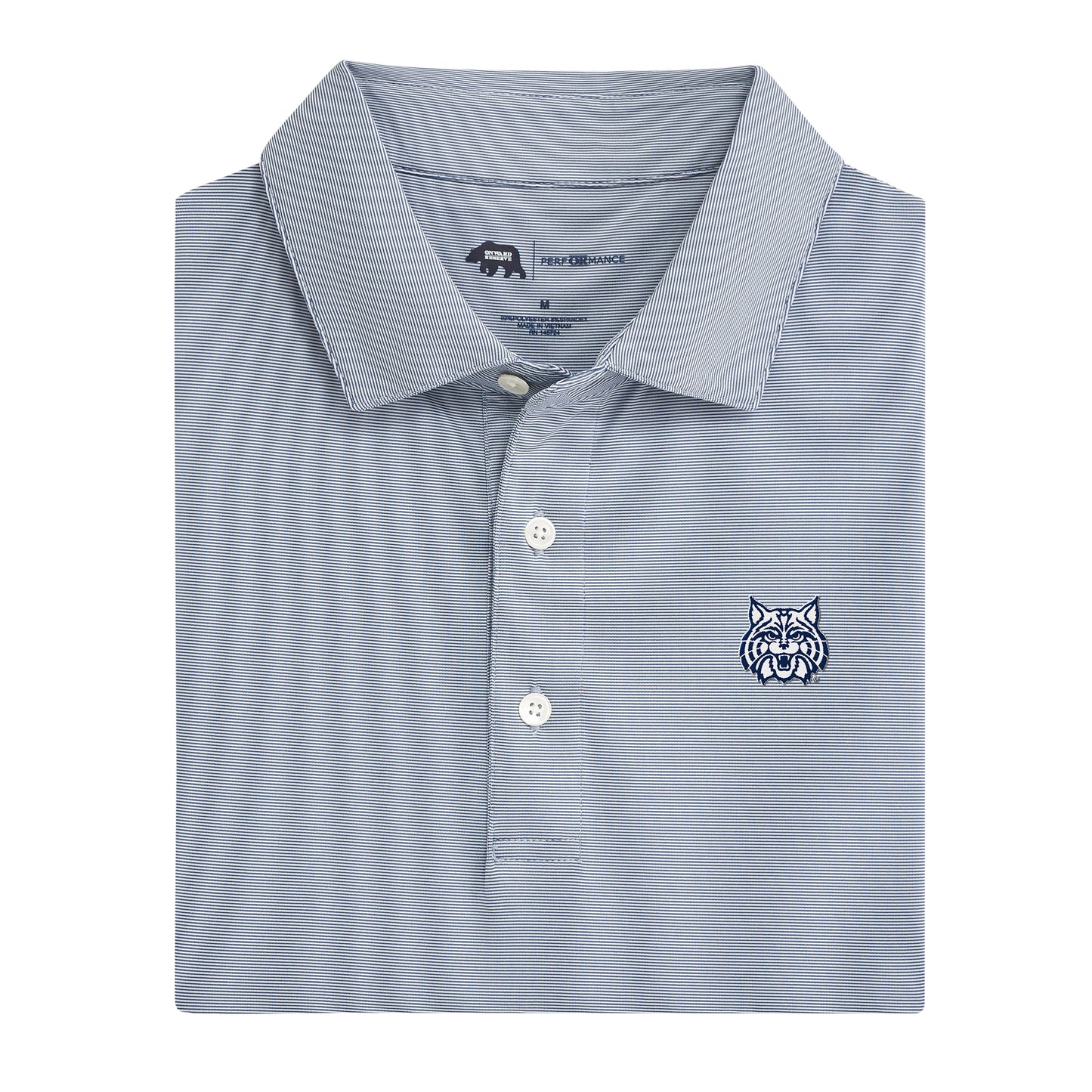 Arizona Wildcat Hairline Stripe Performance Polo - True Navy