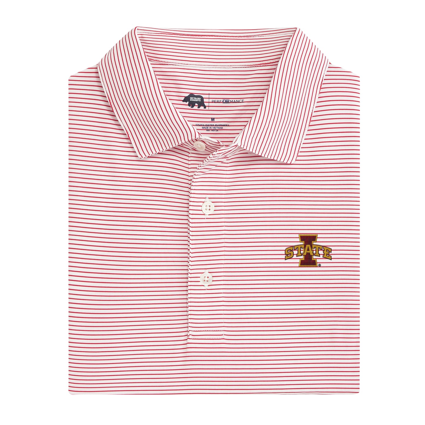 Birdie Stripe Iowa State Performance Polo