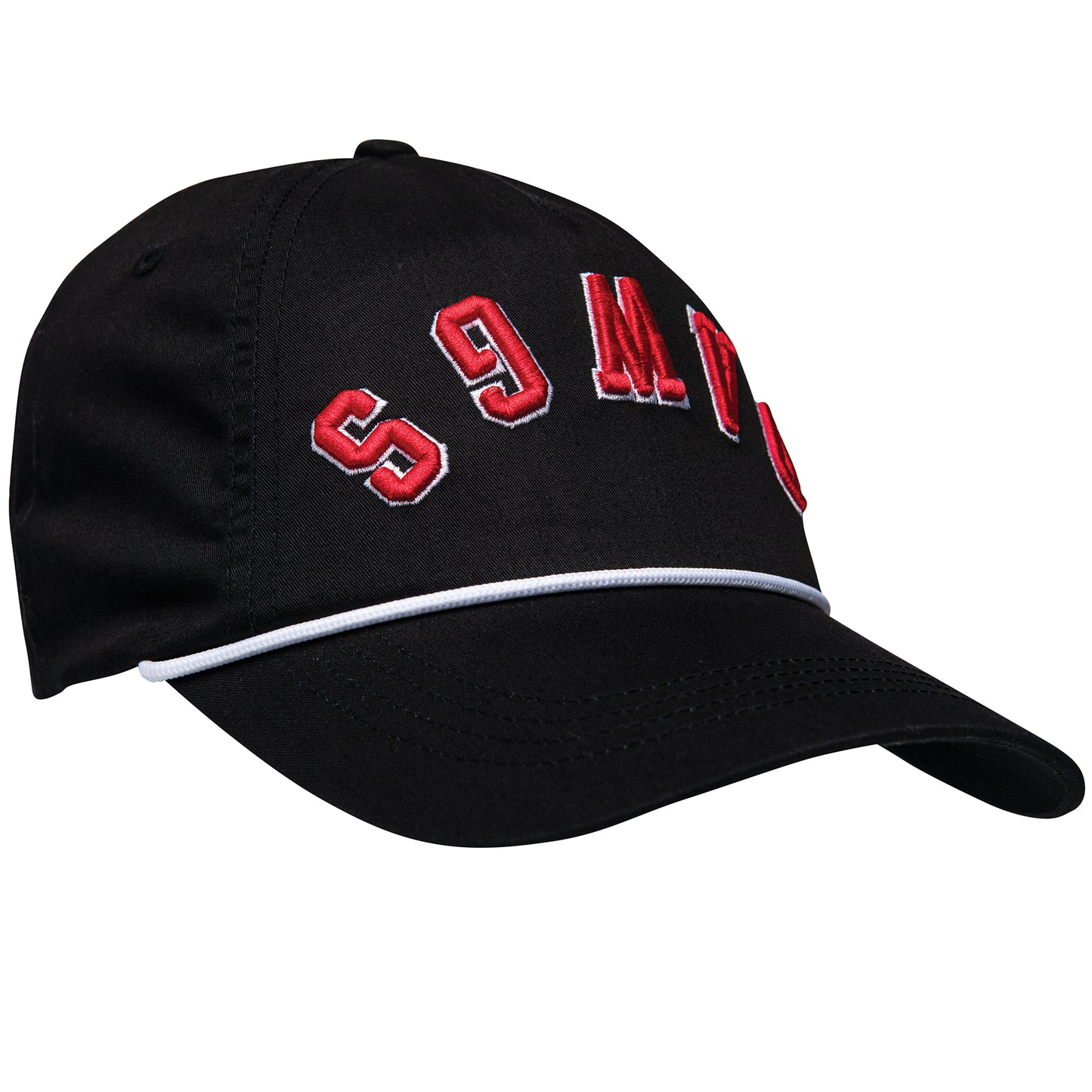 Dawgs Upside Down Rope Hat - Black Hat / White Rope