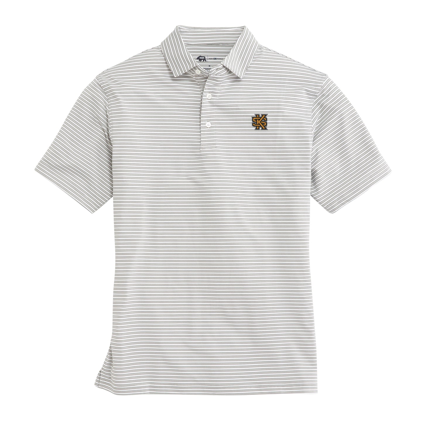 Mulligan Stripe Kennesaw State Performance Polo