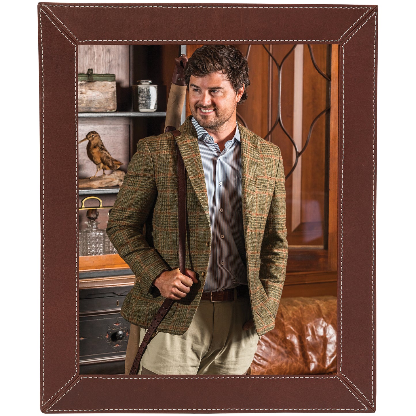 8x10 Leather Picture Frame - Tobacco