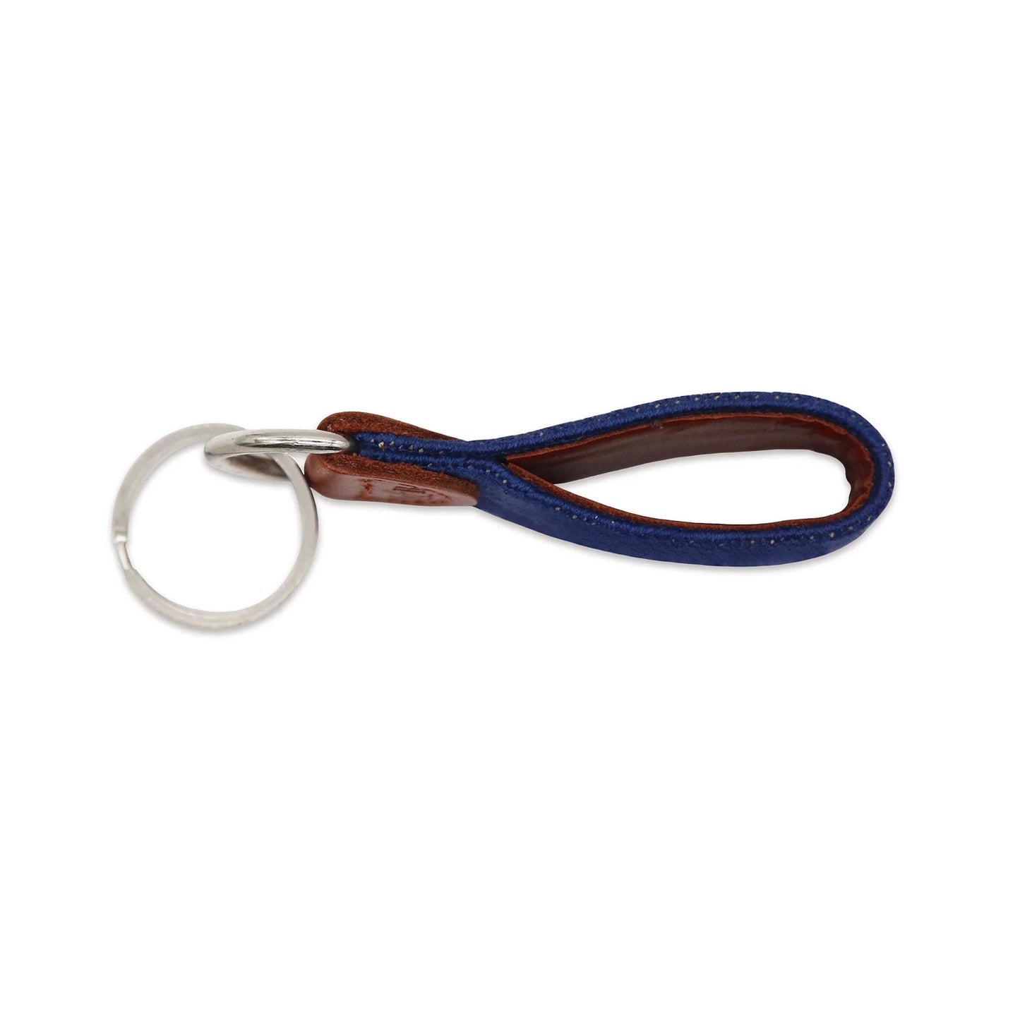 Auburn Needlepoint Key Fob - Navy