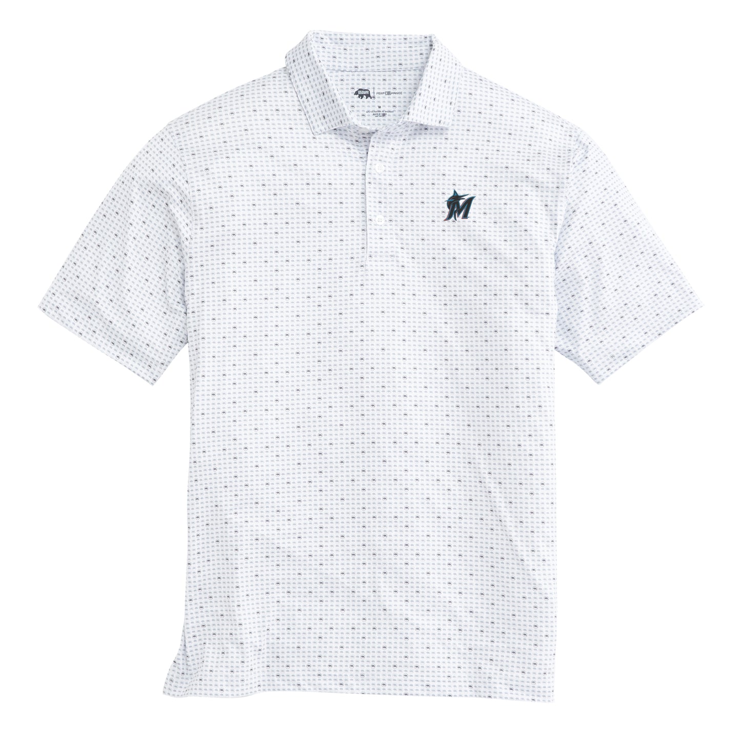 Miami Marlins Tour Logo Printed Performance Polo