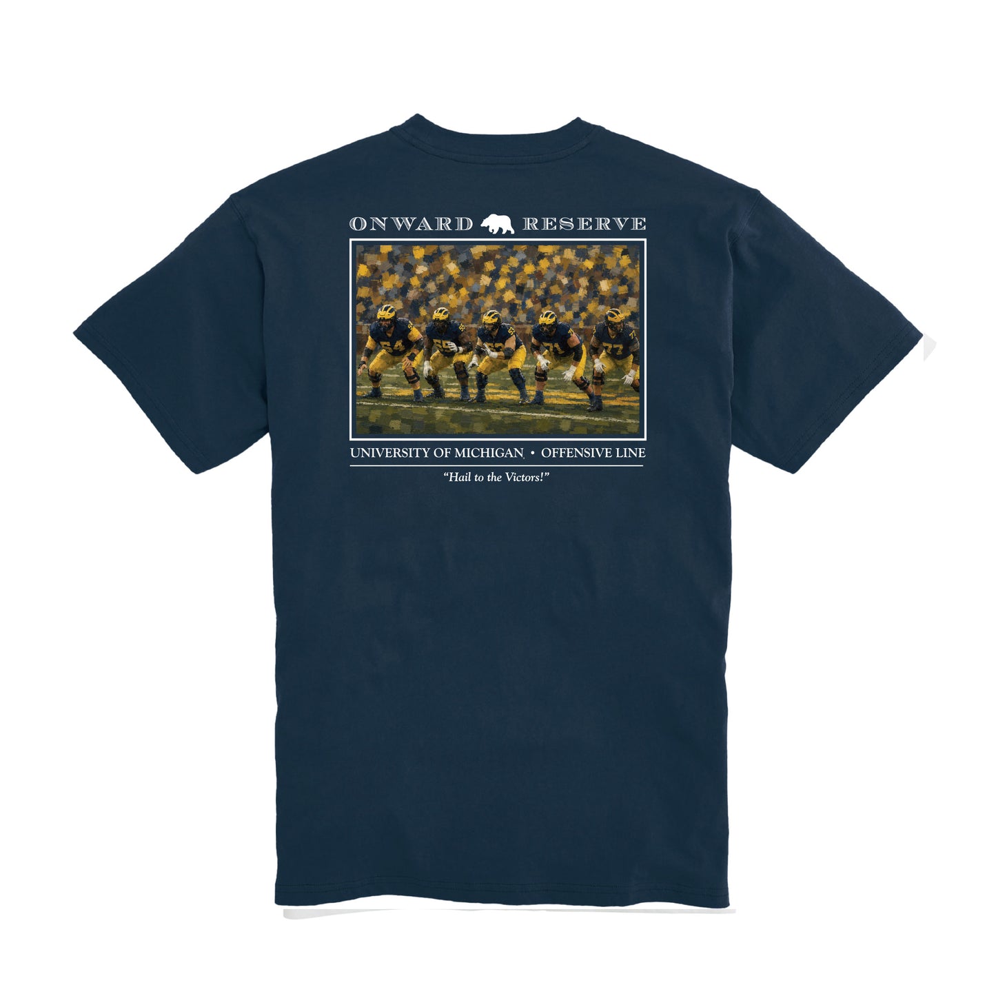 Michigan O Line Tee - Dark Denim