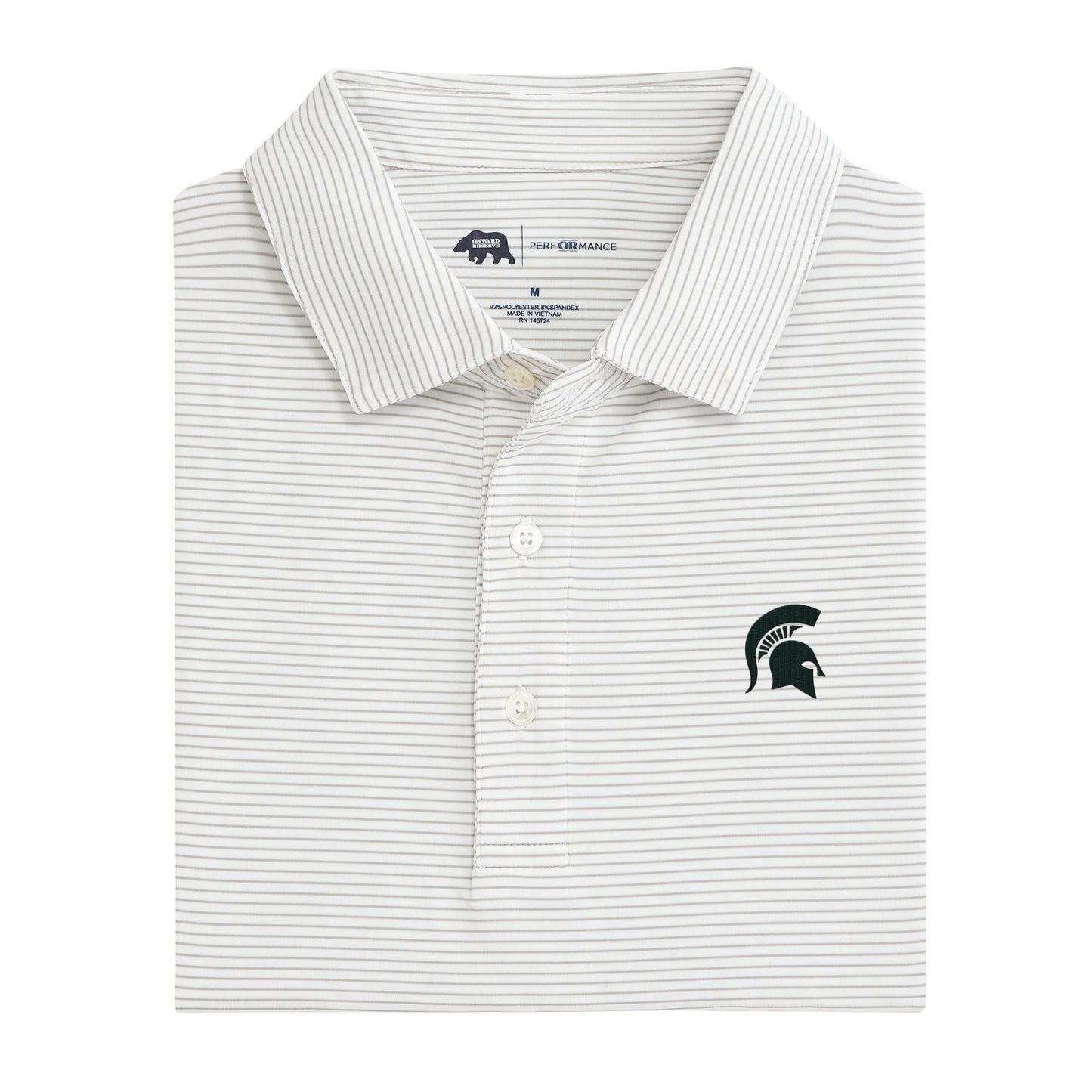 Michigan State Birdie Stripe Performance Polo