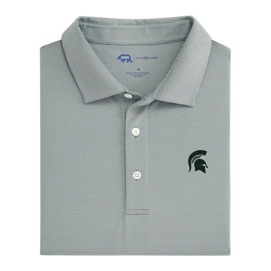 Hairline Stripe Michigan State Performance Polo