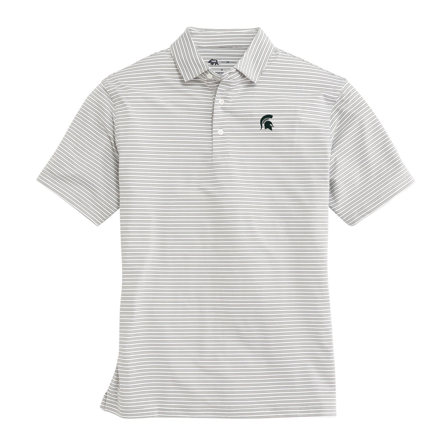 Mulligan Stripe Michigan State Performance Polo