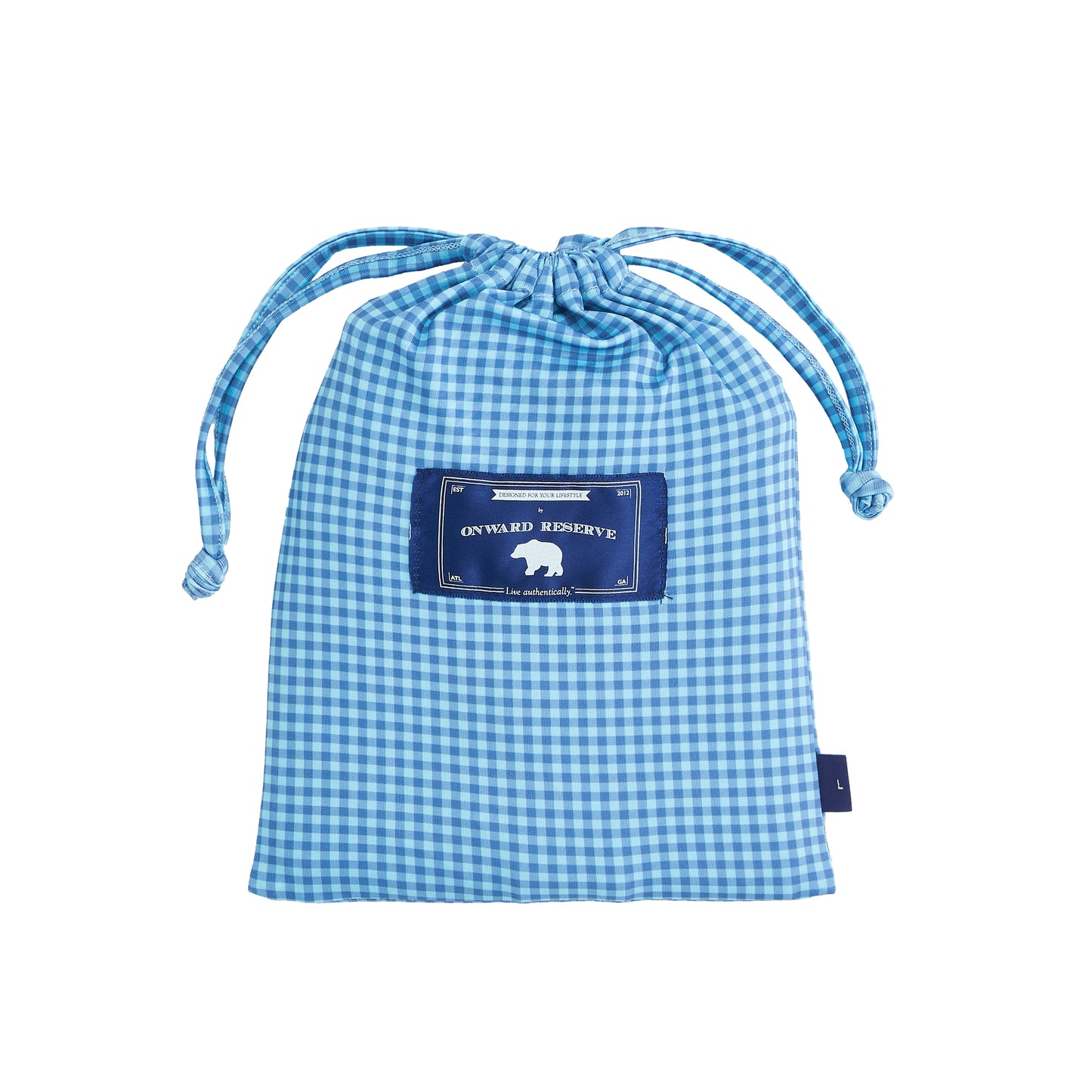 Micro Gingham Performance Boxers - Cabana Blue