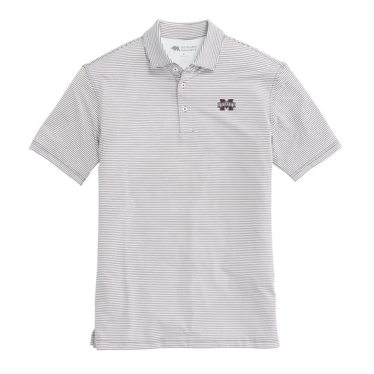 Mississippi State Birdie Stripe Performance Polo - Maroon