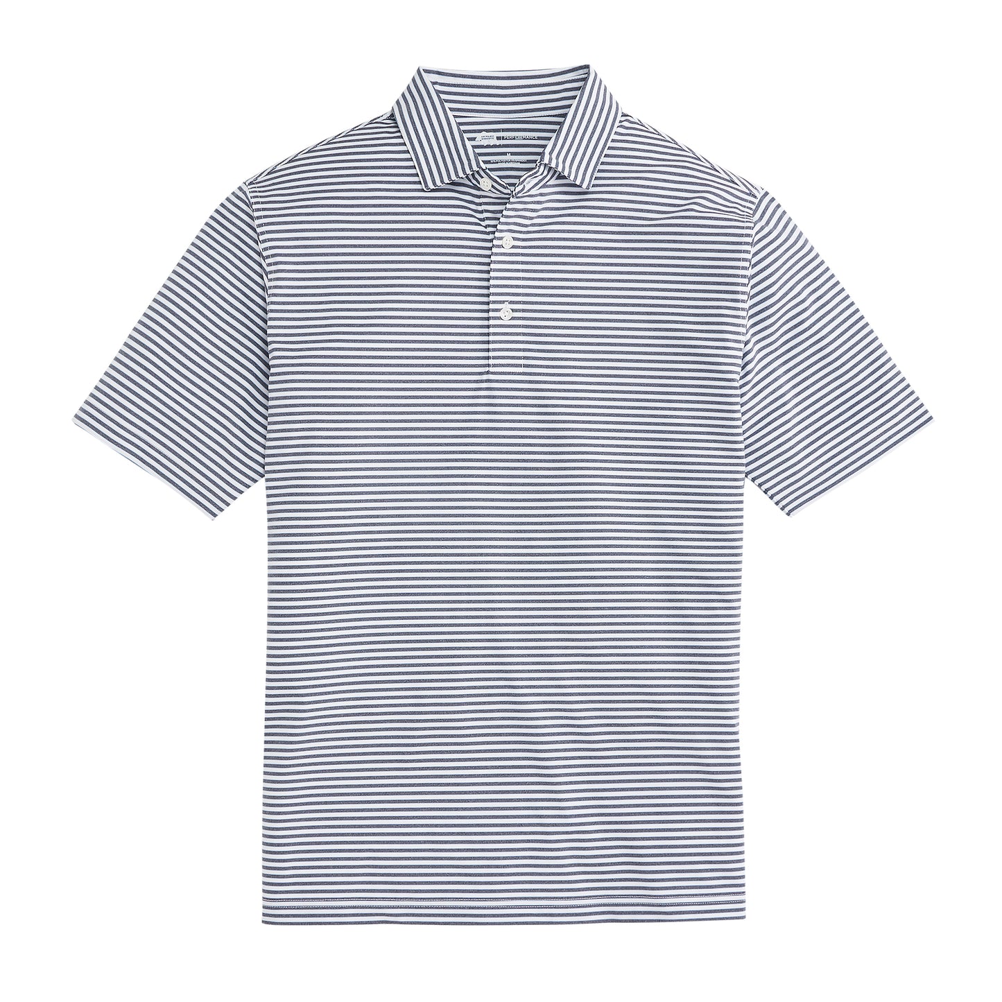 Mulligan Stripe Performance Polo - Classic Navy