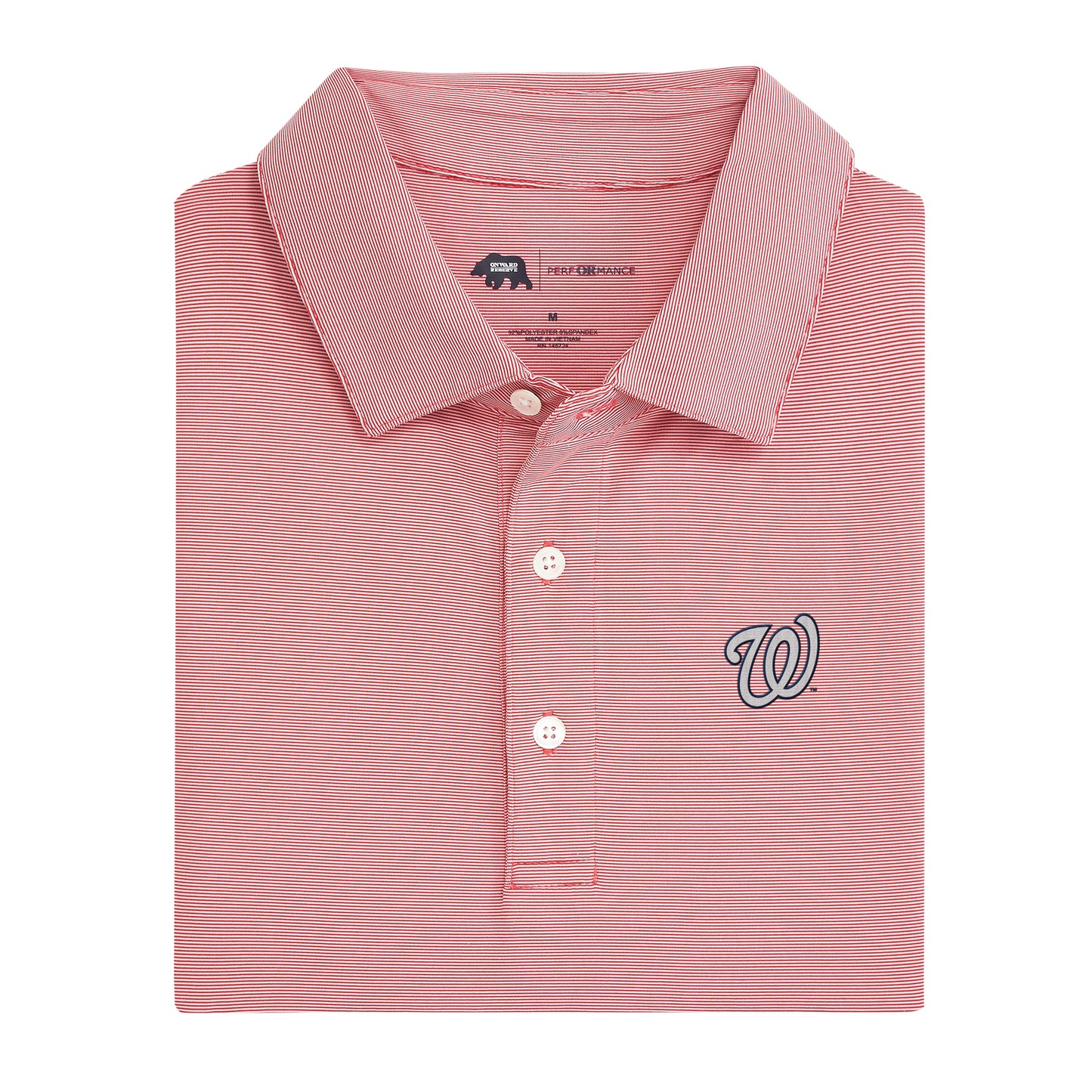 Washington Nationals Hairline Stripe Performance Polo