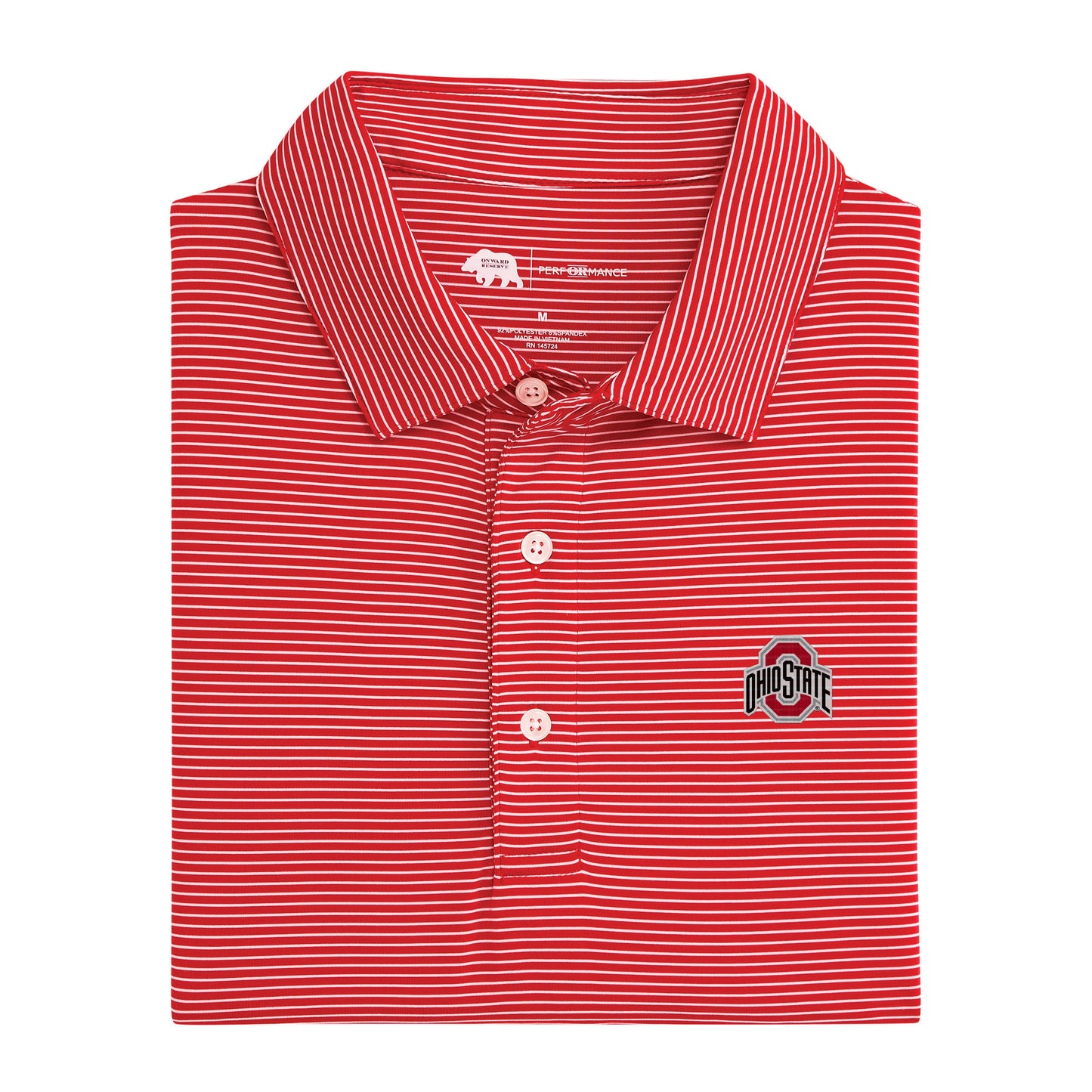 Birdie Stripe Ohio State Performance Polo