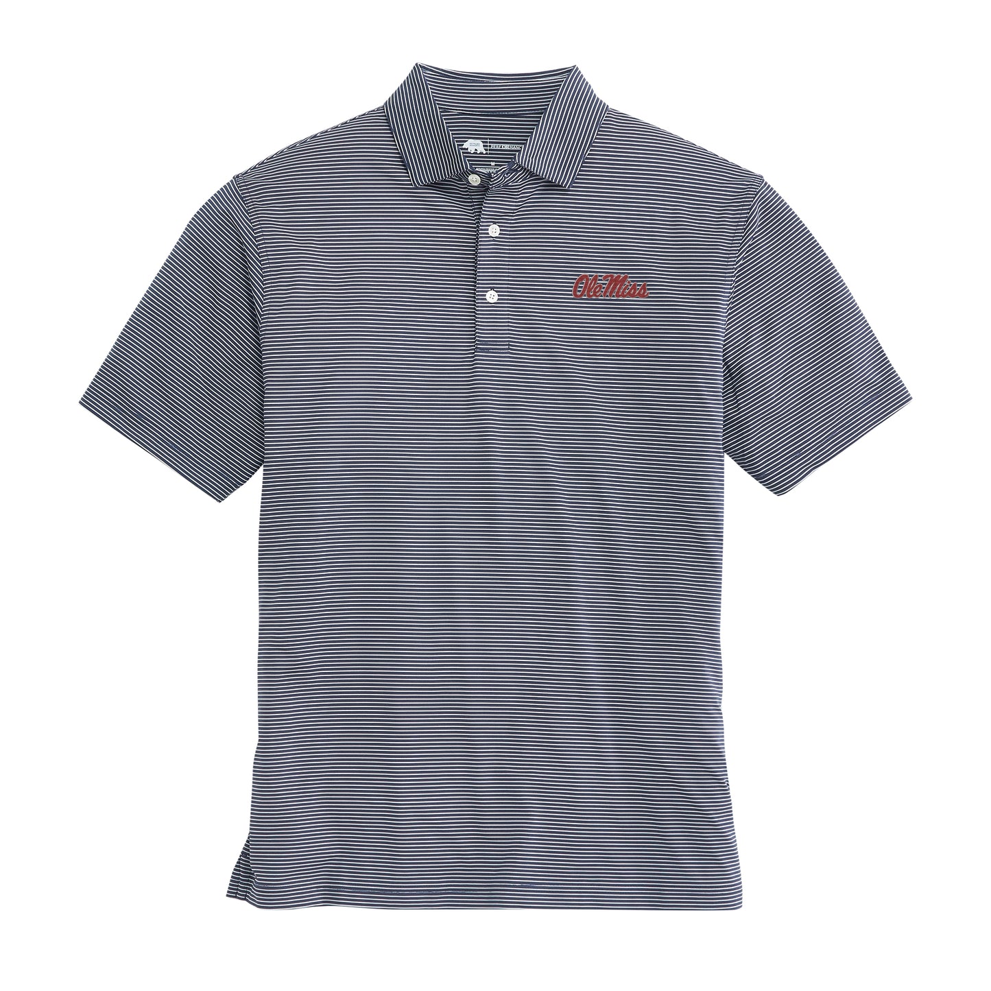 Ole Miss Birdie Stripe Performance Polo