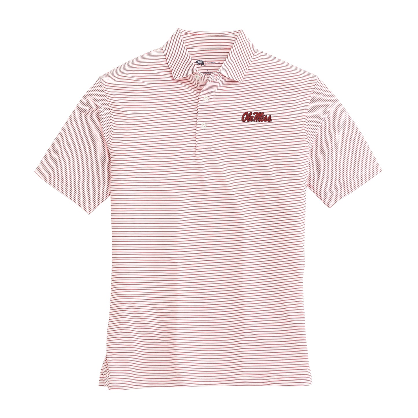 Ole Miss Birdie Stripe Performance Polo
