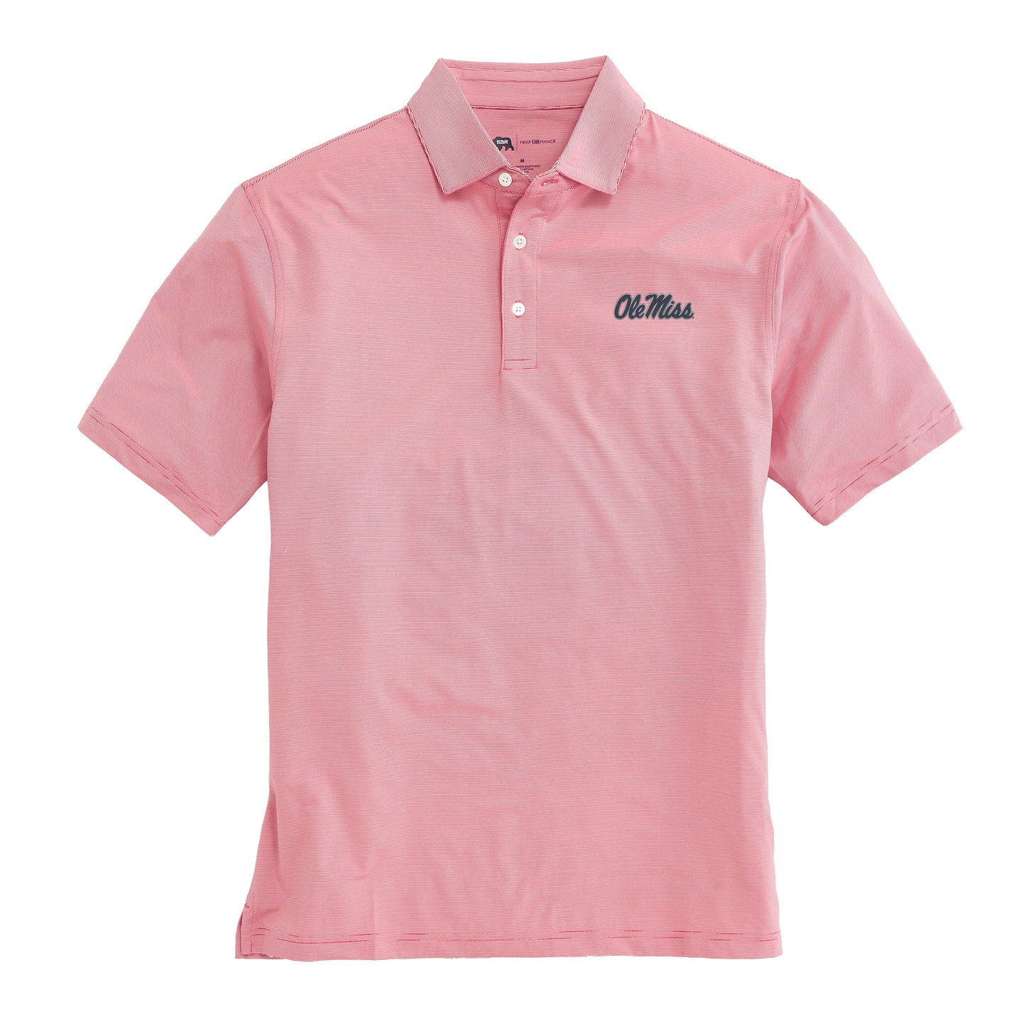Ole Miss Hairline Stripe Performance Polo