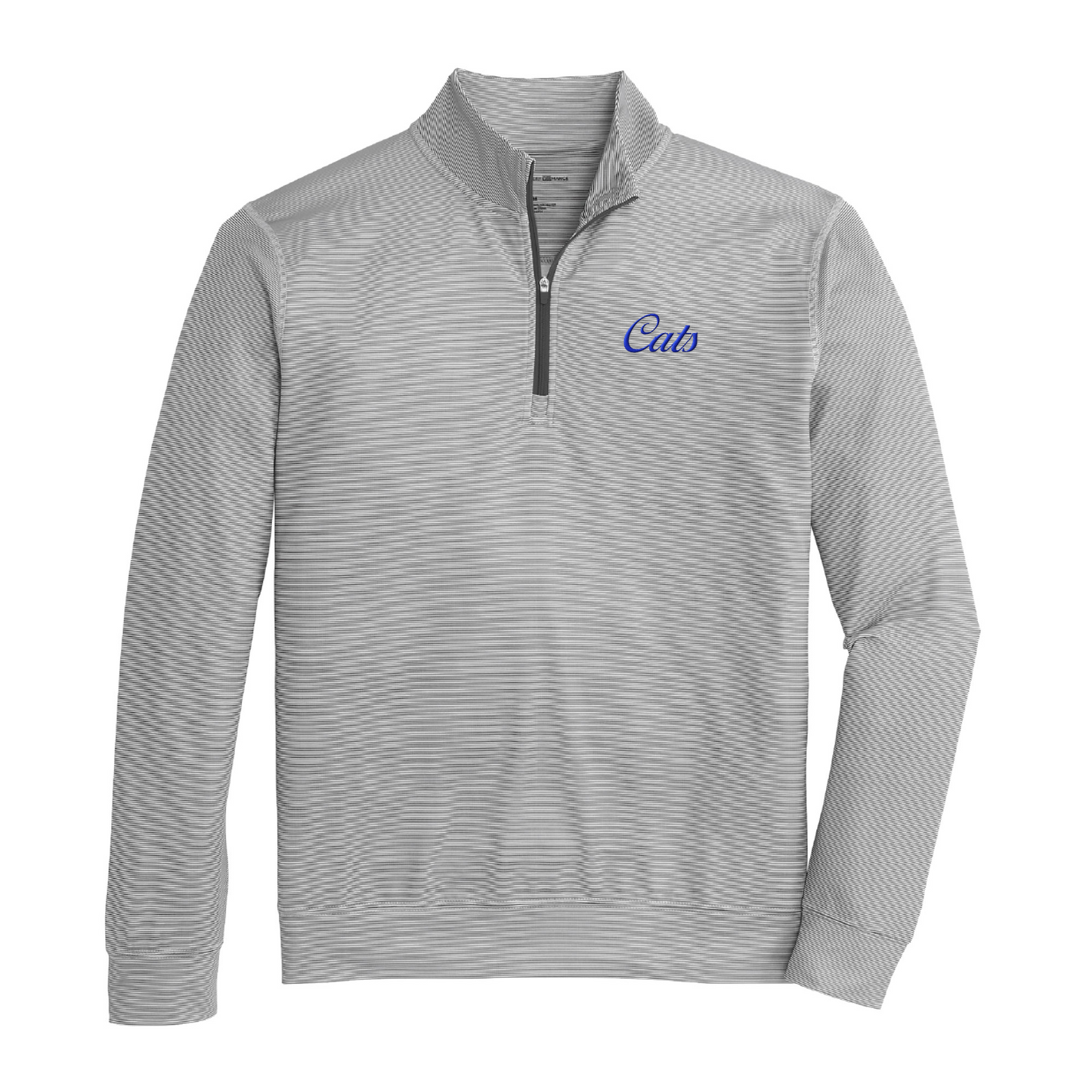 Kentucky Cats Vintage Script Hairline Stripe Printed Performance 1/4 Zip