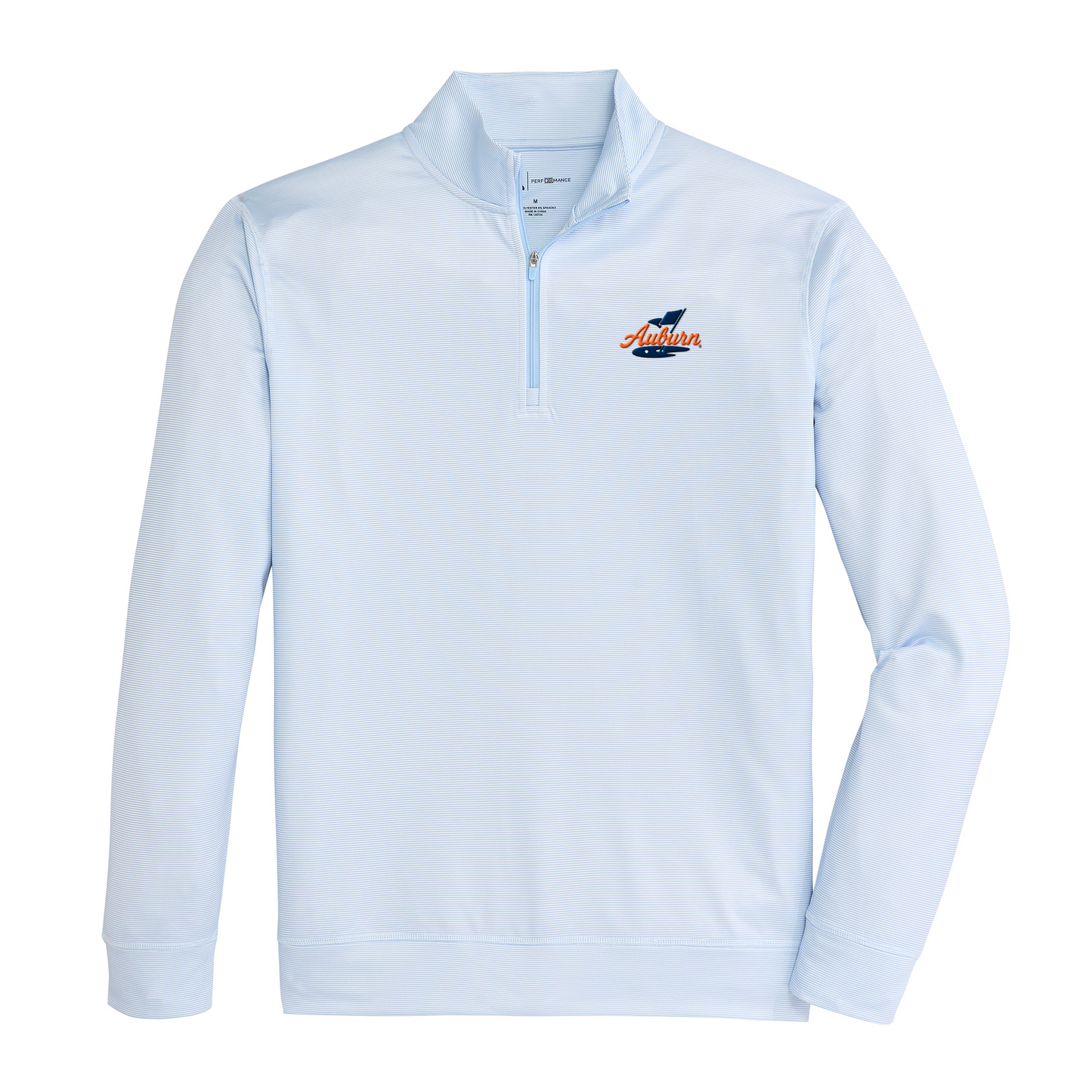 Auburn Golf Hairline Stripe Printed Performance 1/4 Zip