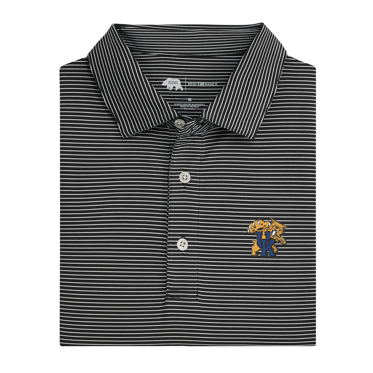Kentucky Wildcat Birdie Stripe Performance Polo