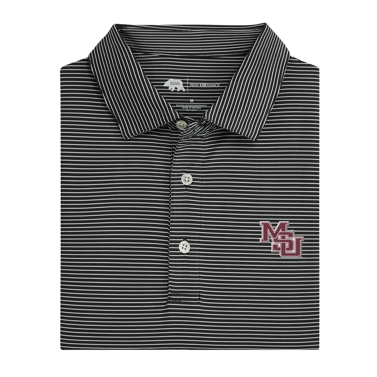Mississippi State Vintage MSU Birdie Stripe Performance Polo