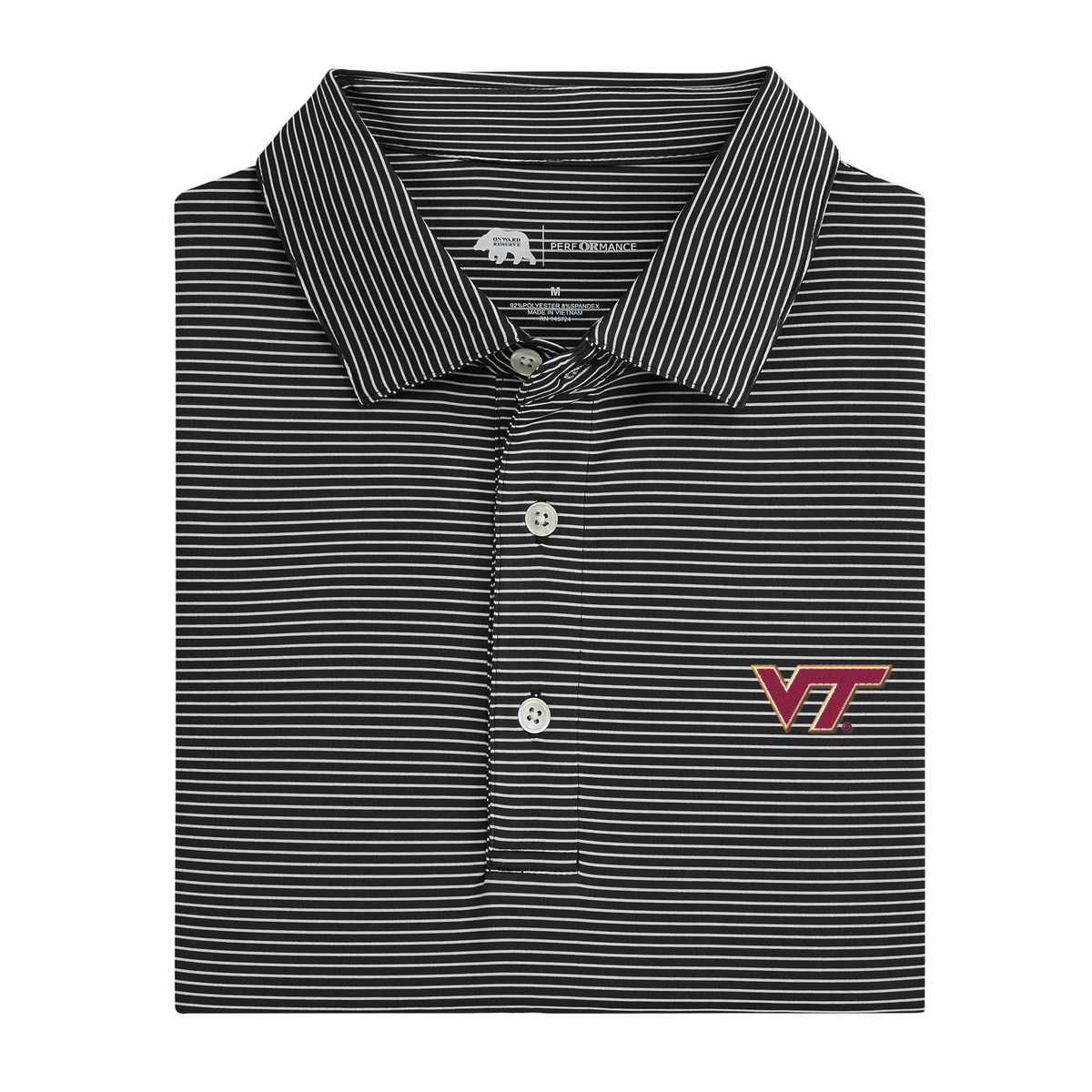 Virginia Tech VT Birdie Stripe Performance Polo