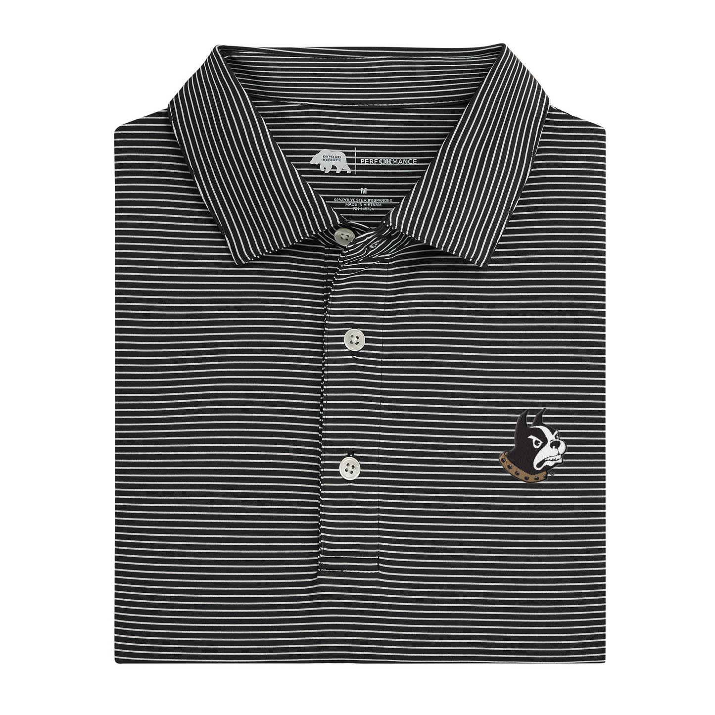 Wofford Terrier Birdie Stripe Performance Polo