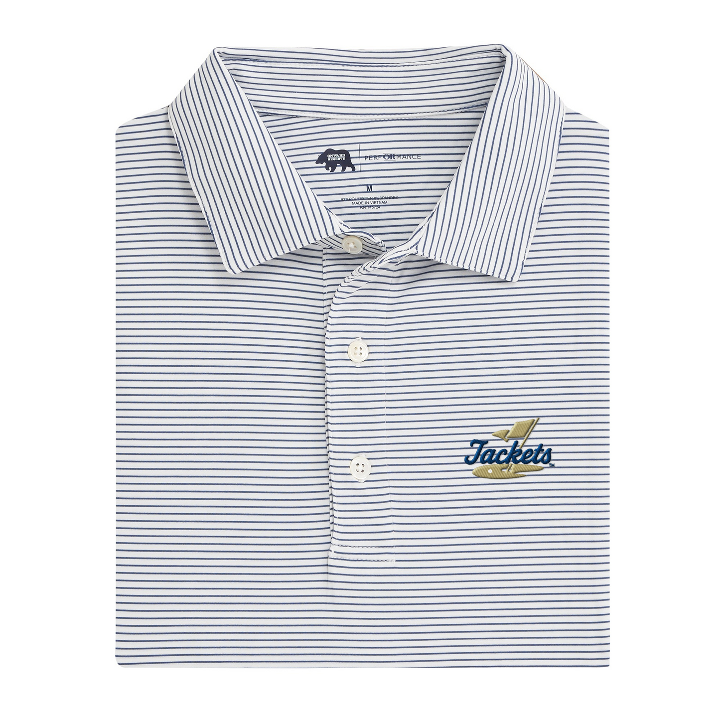 Georgia Tech Jackets Golf Birdie Stripe Performance Polo