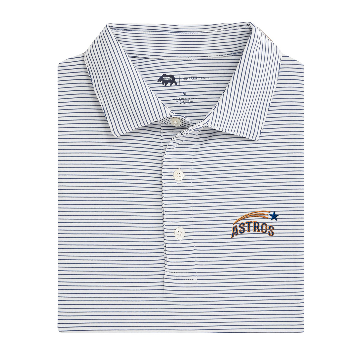 Astros Cooperstown - 1965-70 Astros Birdie Stripe Performance Polo