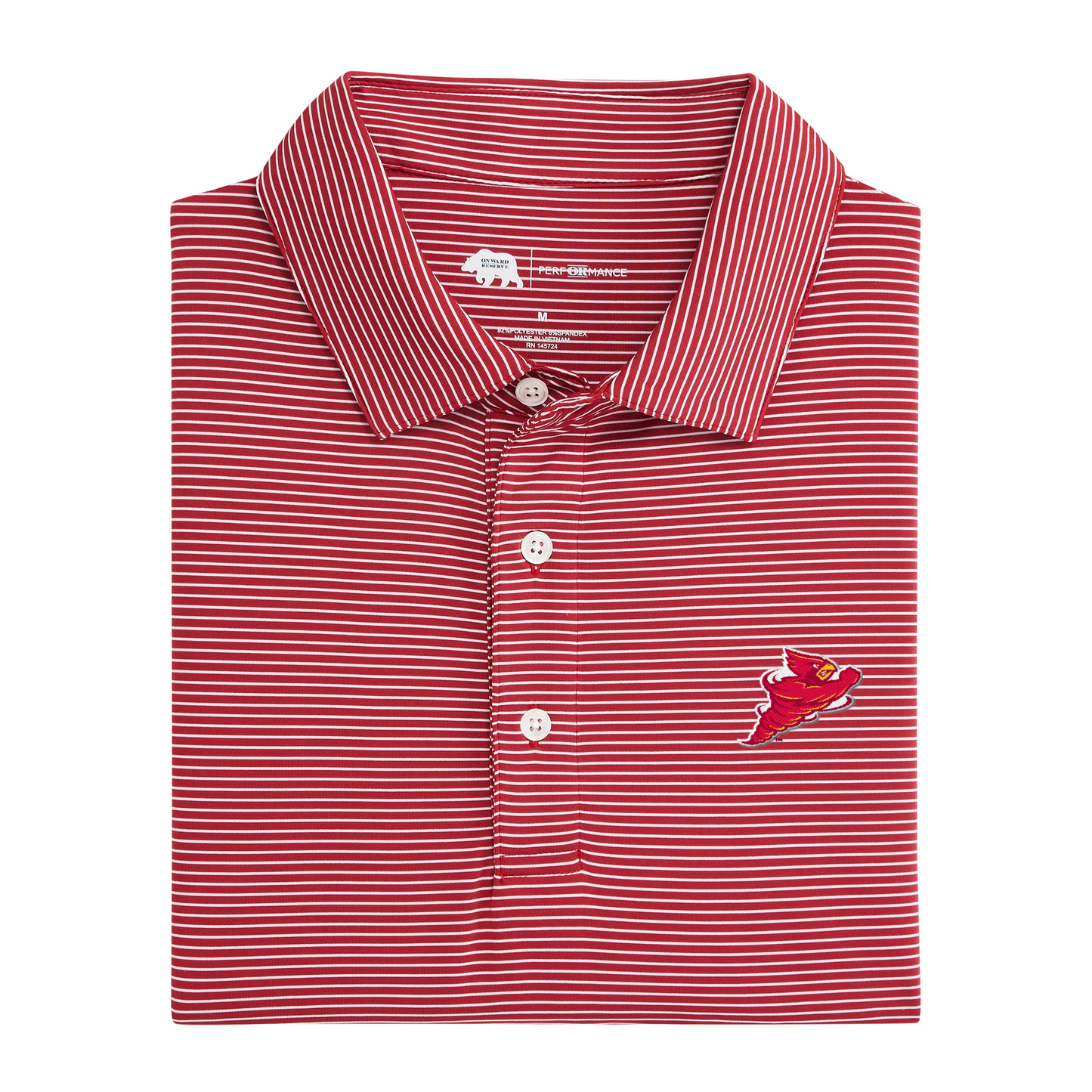 Iowa State Punching Cy Birdie Stripe Performance Polo