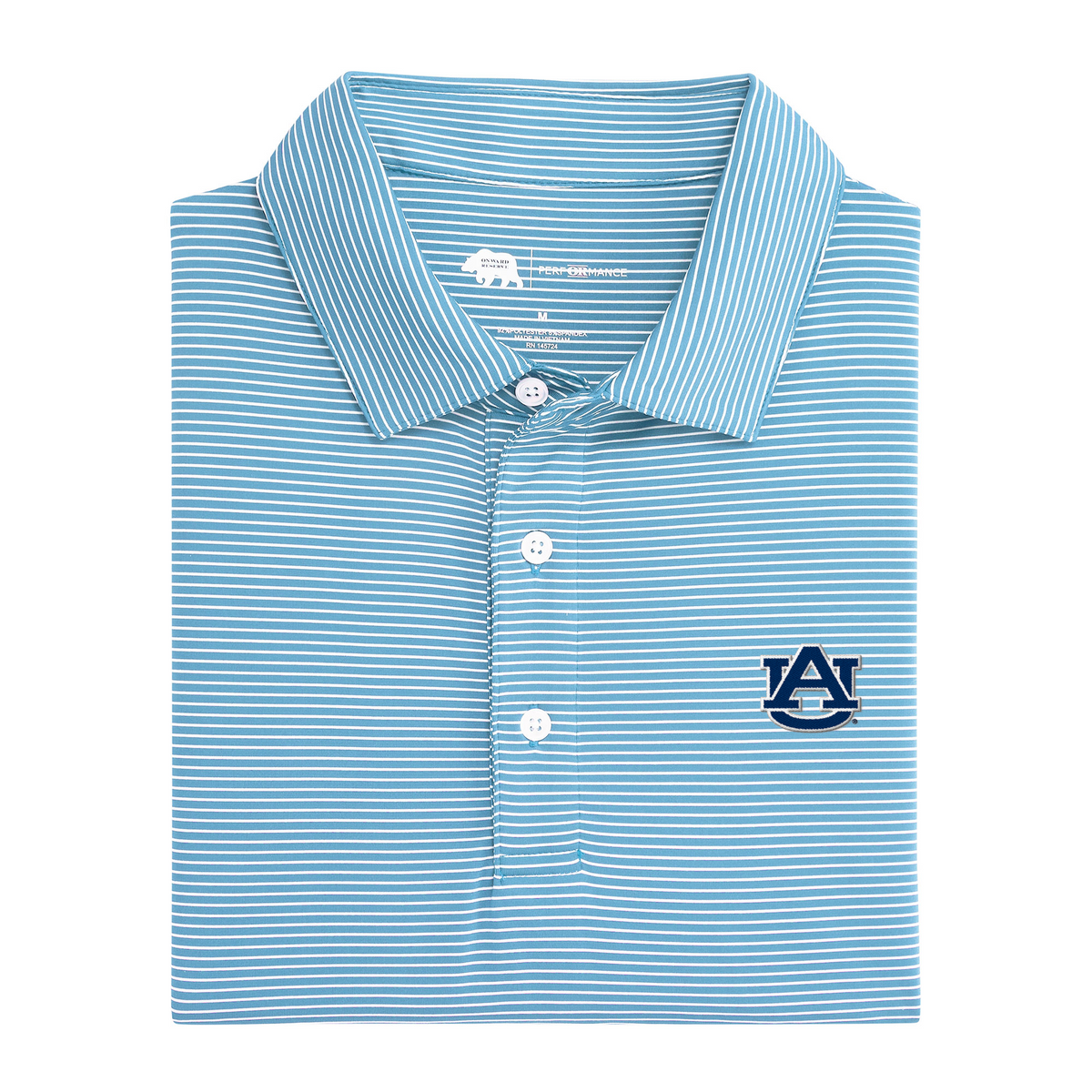 Auburn AU Birdie Stripe Performance Polo