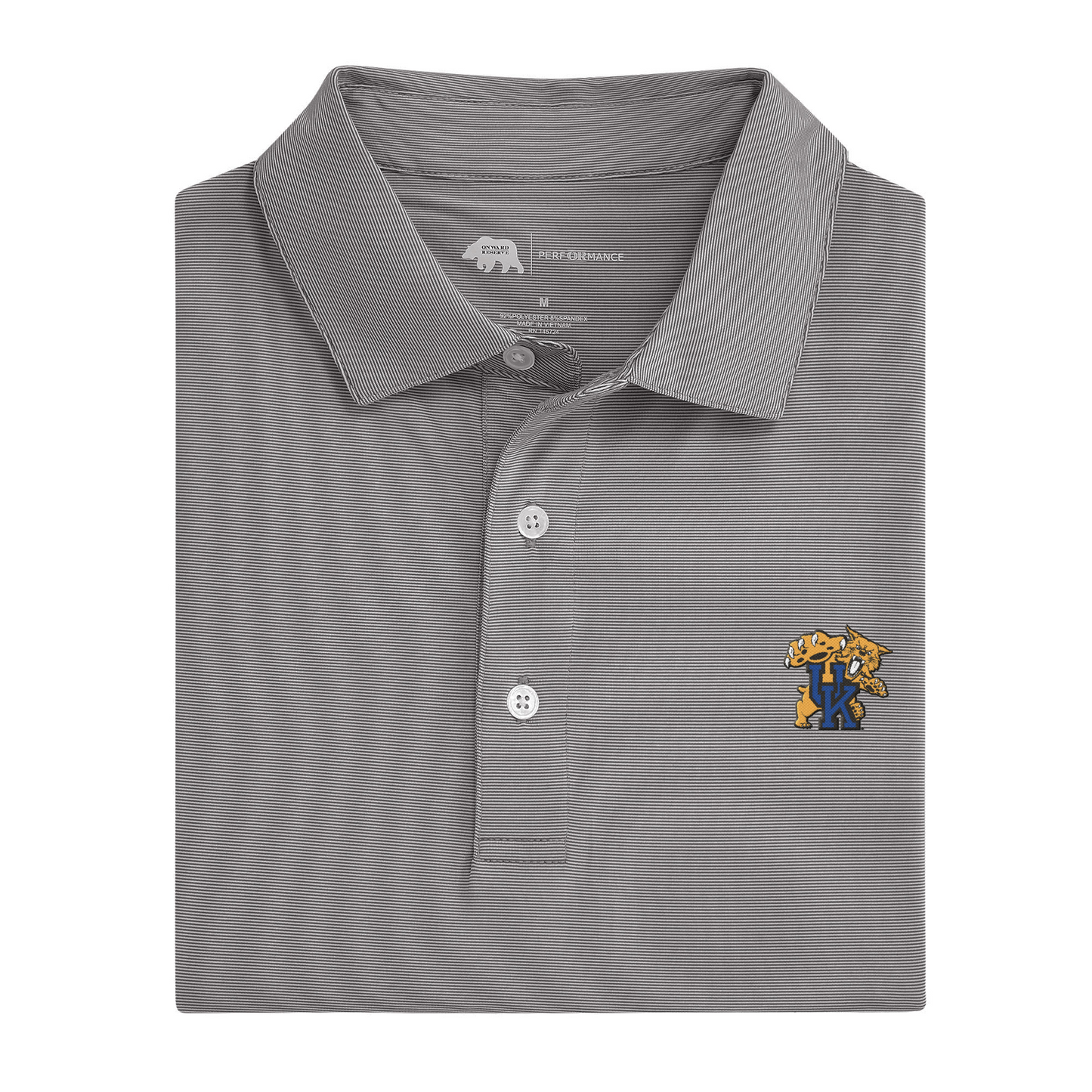 Kentucky Wildcat Hairline Stripe Performance Polo