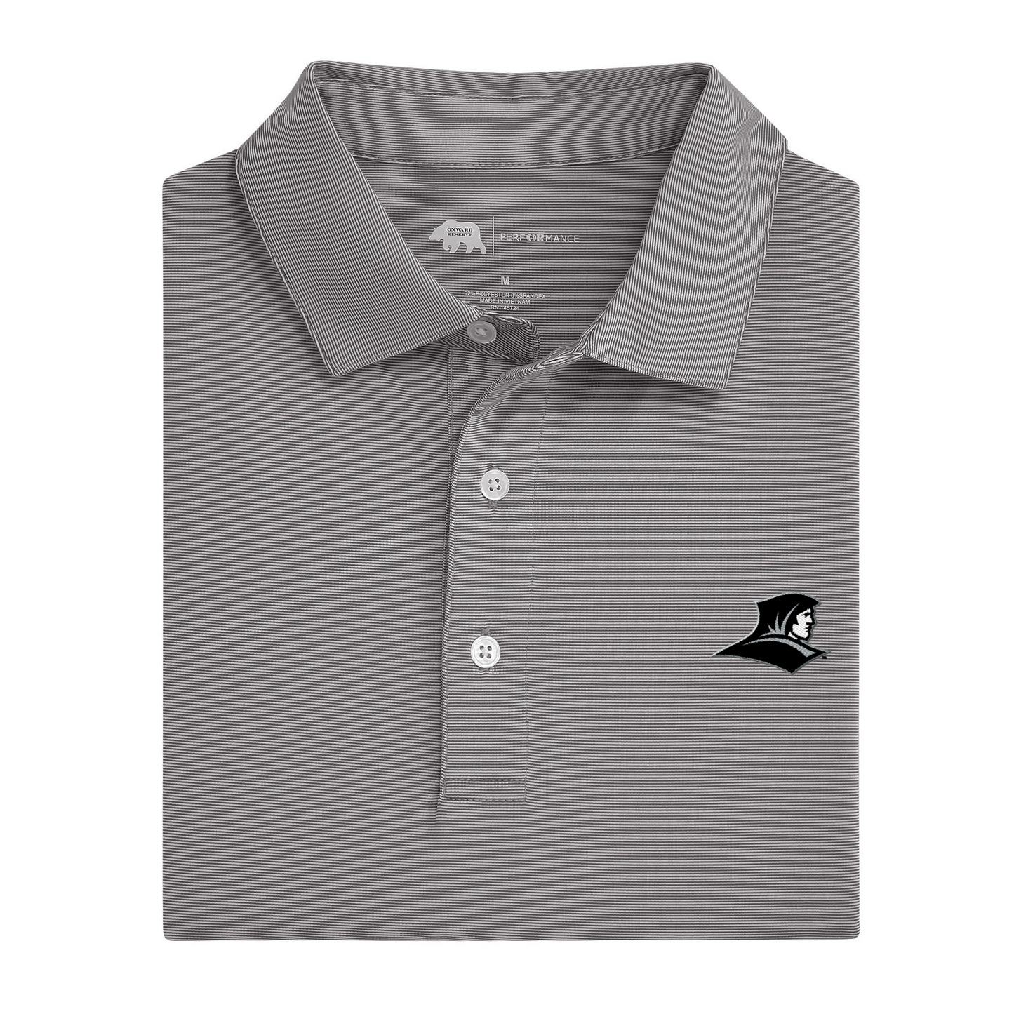Providence Friar Hairline Stripe Performance Polo