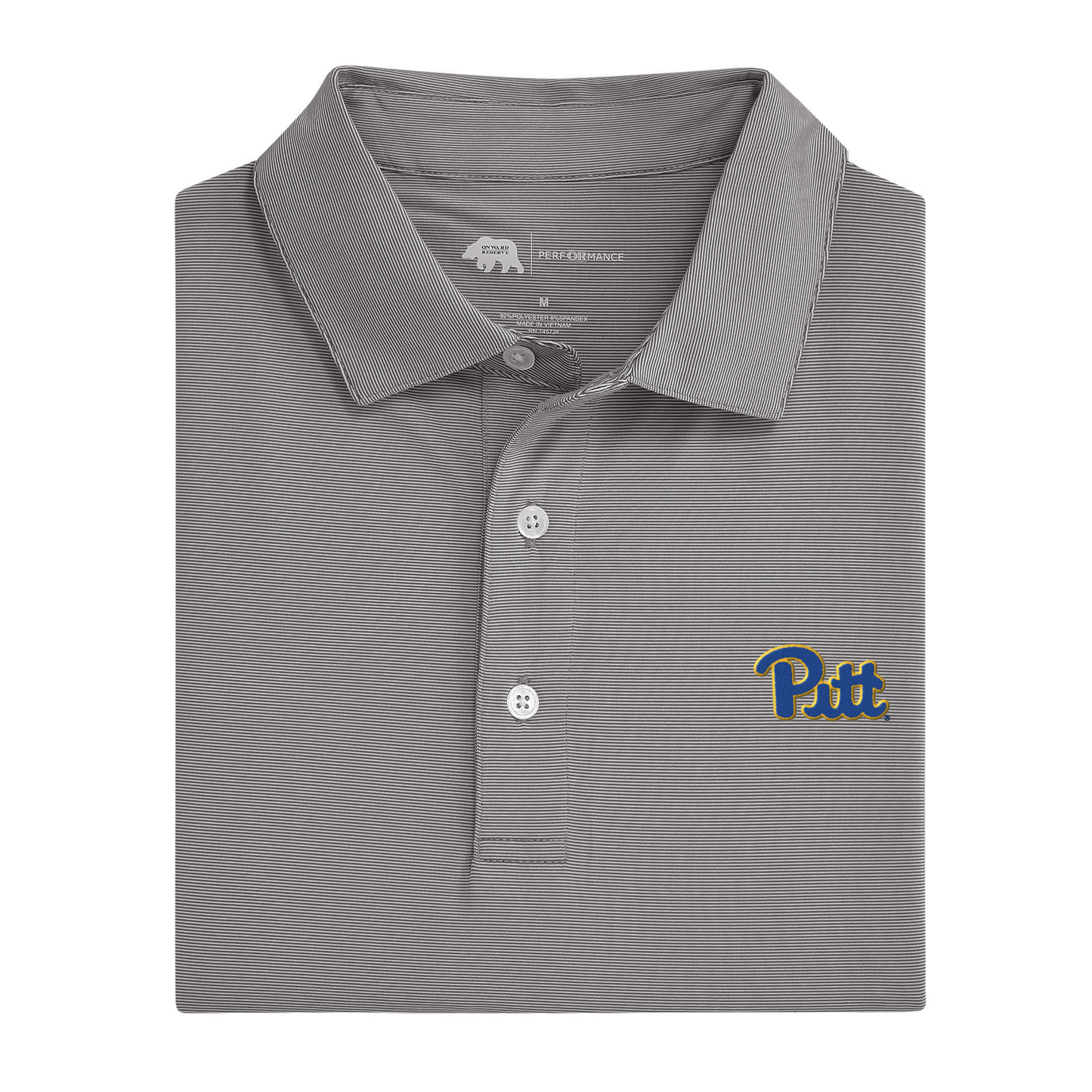 Pitt Script Hairline Stripe Performance Polo