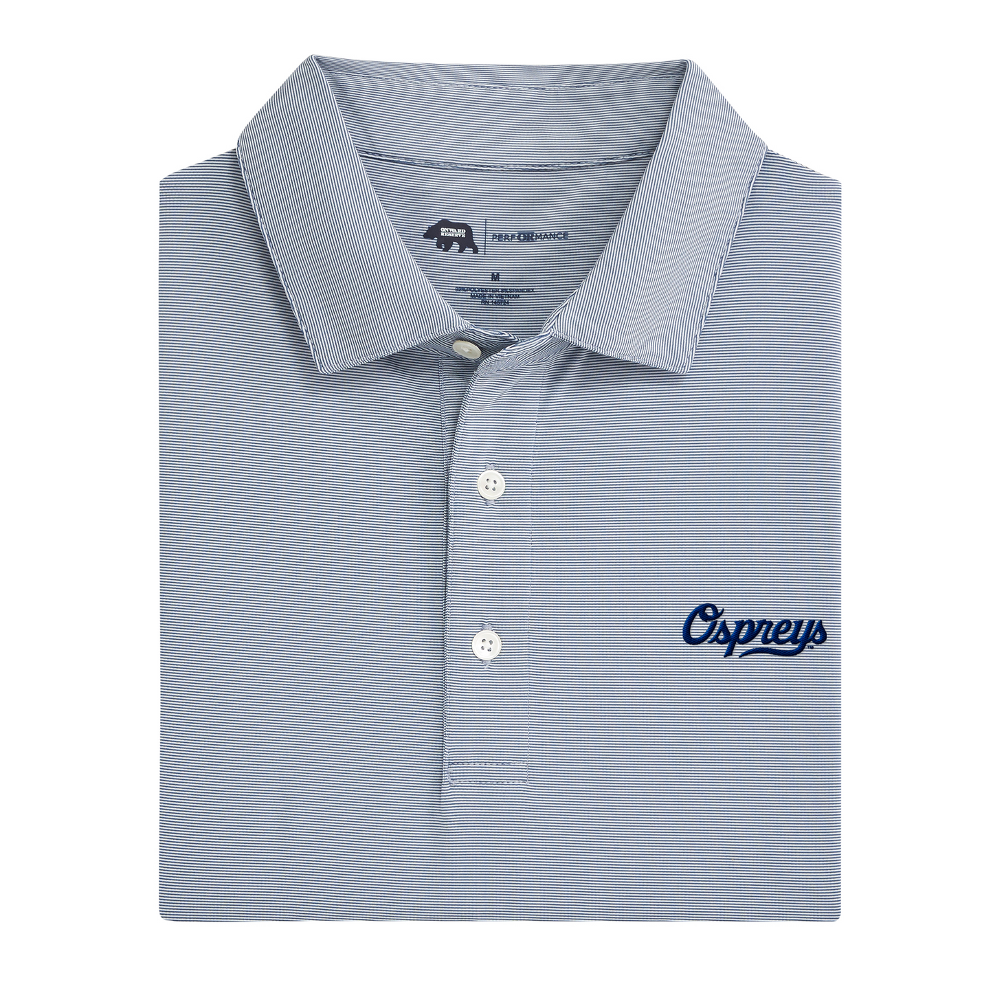 North Florida Ospreys Script Hairline Stripe Performance Polo