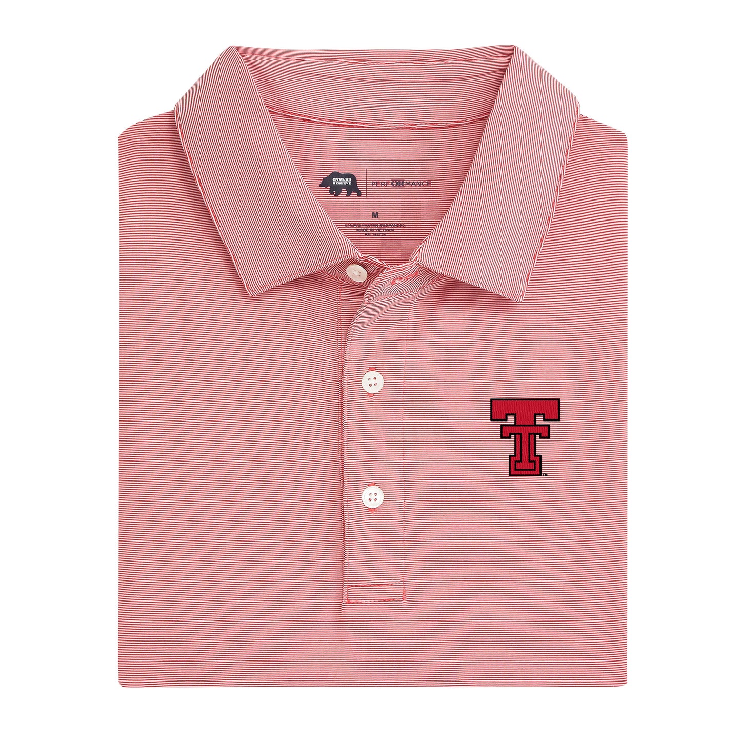 Texas Tech Hairline Stripe Performance Polo