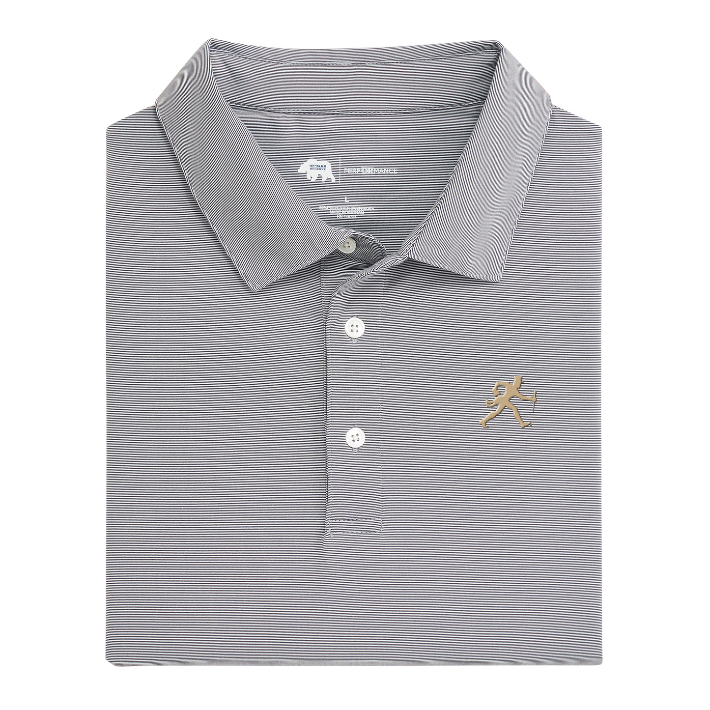 Wake Forest Walking Deacon Hairline Stripe Performance Polo - Nine Iron