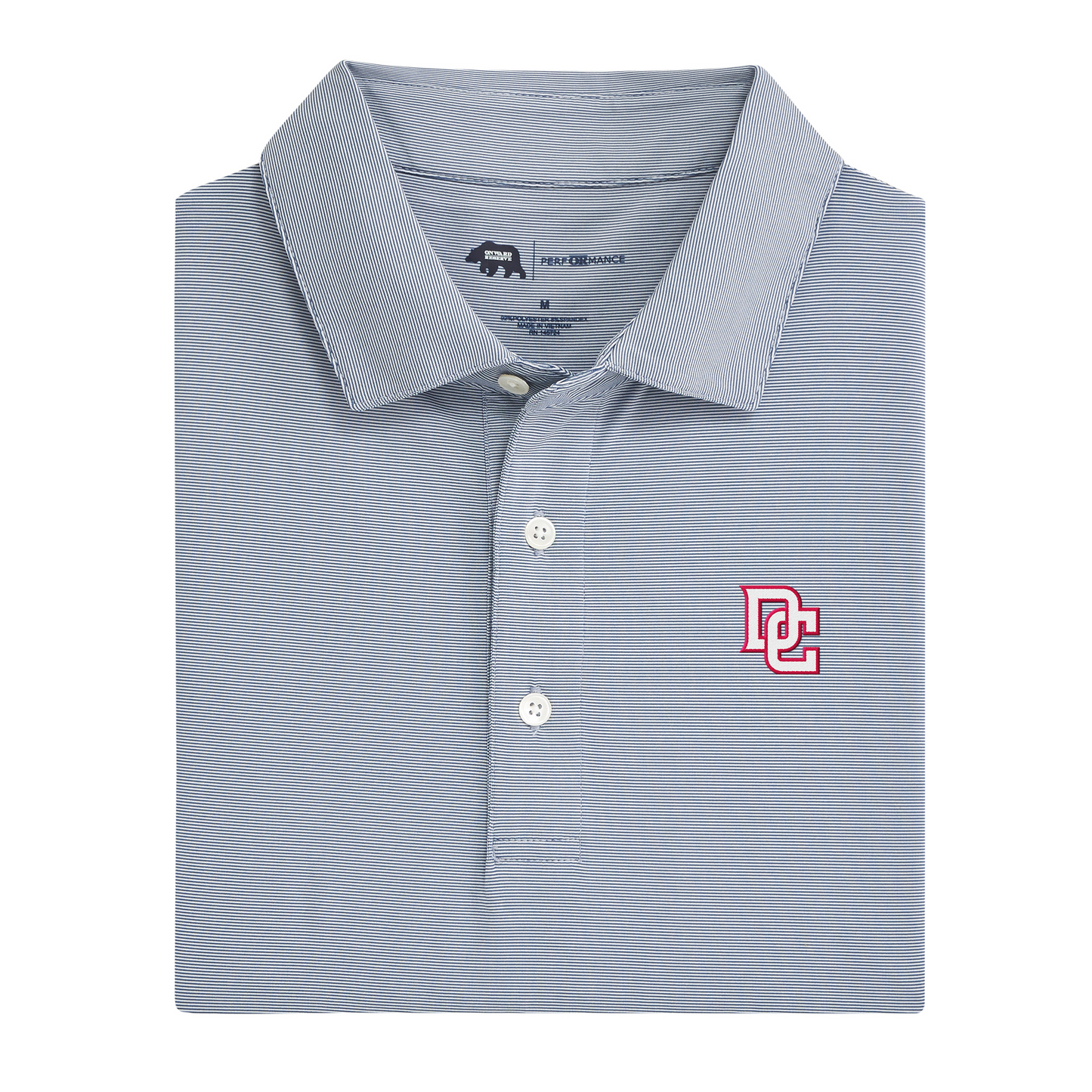Nationals DC Hairline Stripe Performance Polo - True Navy